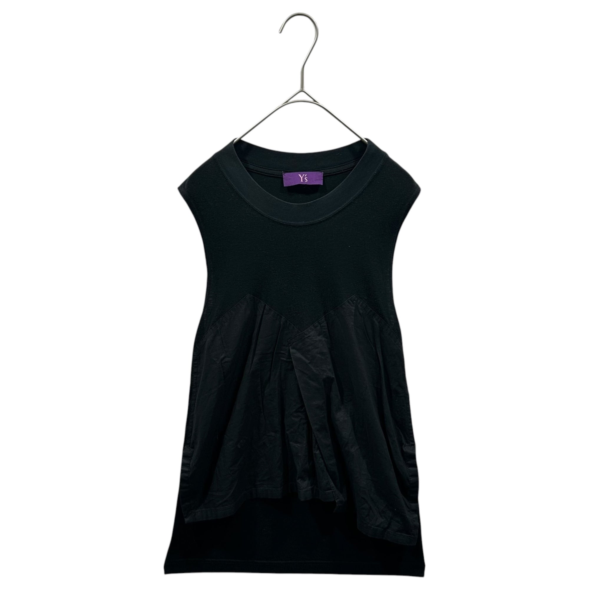 Y's Pink(ワイズ ピンク) Switch-Style Sleeveless T-Shirt 切替 ノースリーブ カットソー YL-B46-231 2(M程度) ブラック タンクトップ