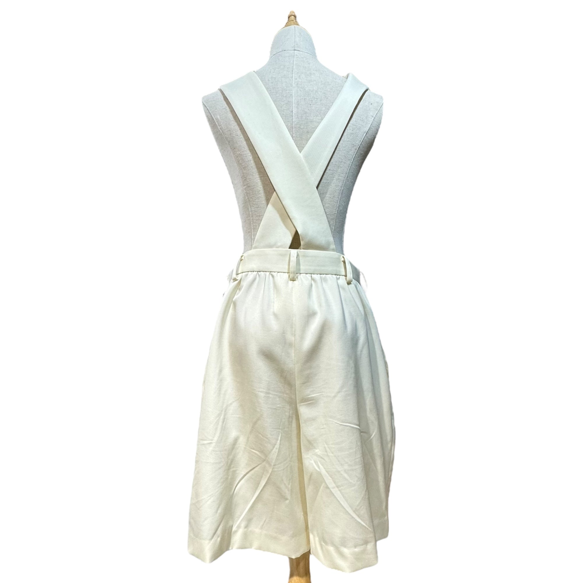 COMME des GARCONS Girl(コムデギャルソンガール) 23SS Suspender Shorts 吊り ショート パンツ NK-U002 XS アイボリー ハーフ サロペット サスペンダー