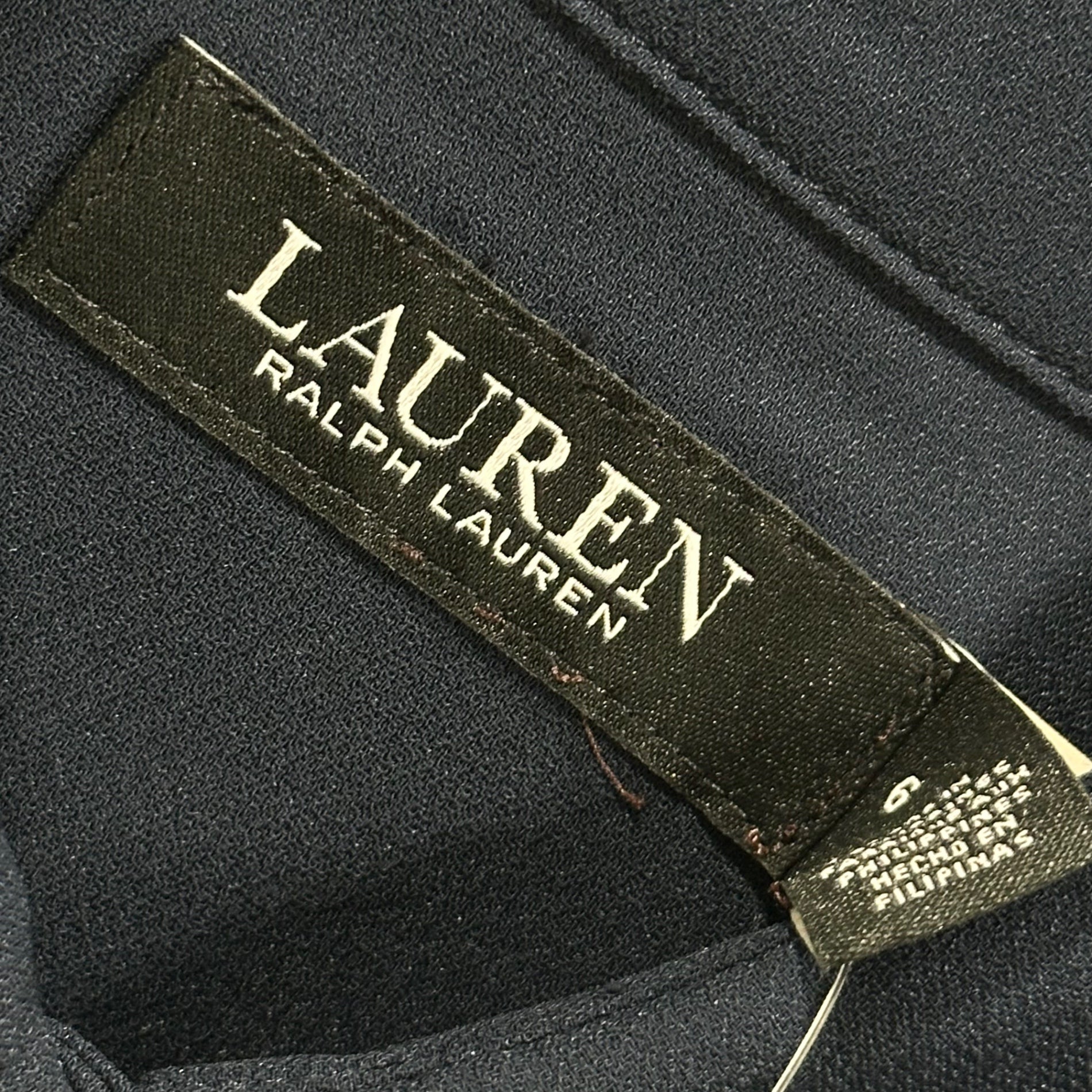 LAUREN RALPH LAUREN(ローレンラルフローレン) L/S Shirt Dress 長袖 シャツ ワンピース 6(ML程度) ネイビー