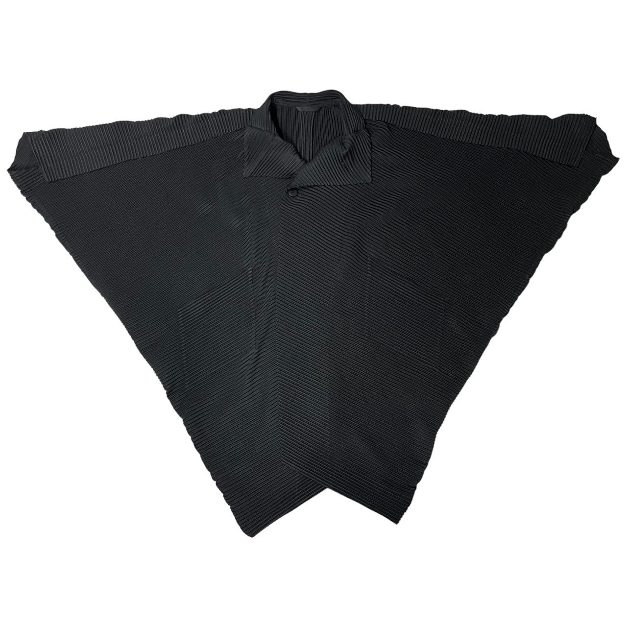 HOMME PLISSE ISSEY MIYAKE(オムプリッセイッセイミヤケ) 23AW pleated stand collar coat プリーツ スタンドカラー コート イカコート HP23JA111/1 SIZE 1(S) ブラック