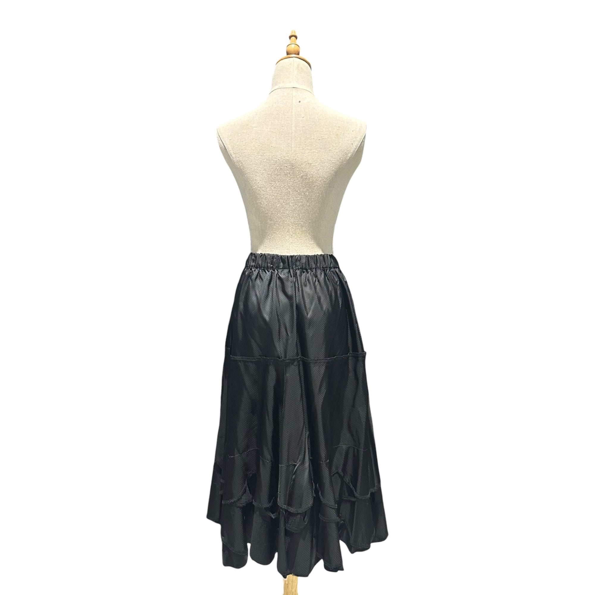COMME des GARCONS(コムデギャルソン) 2008SS Cupra Check Easy Skirt キュプラ チェック イージー スカート GA-S045 SS ブラック AD2007