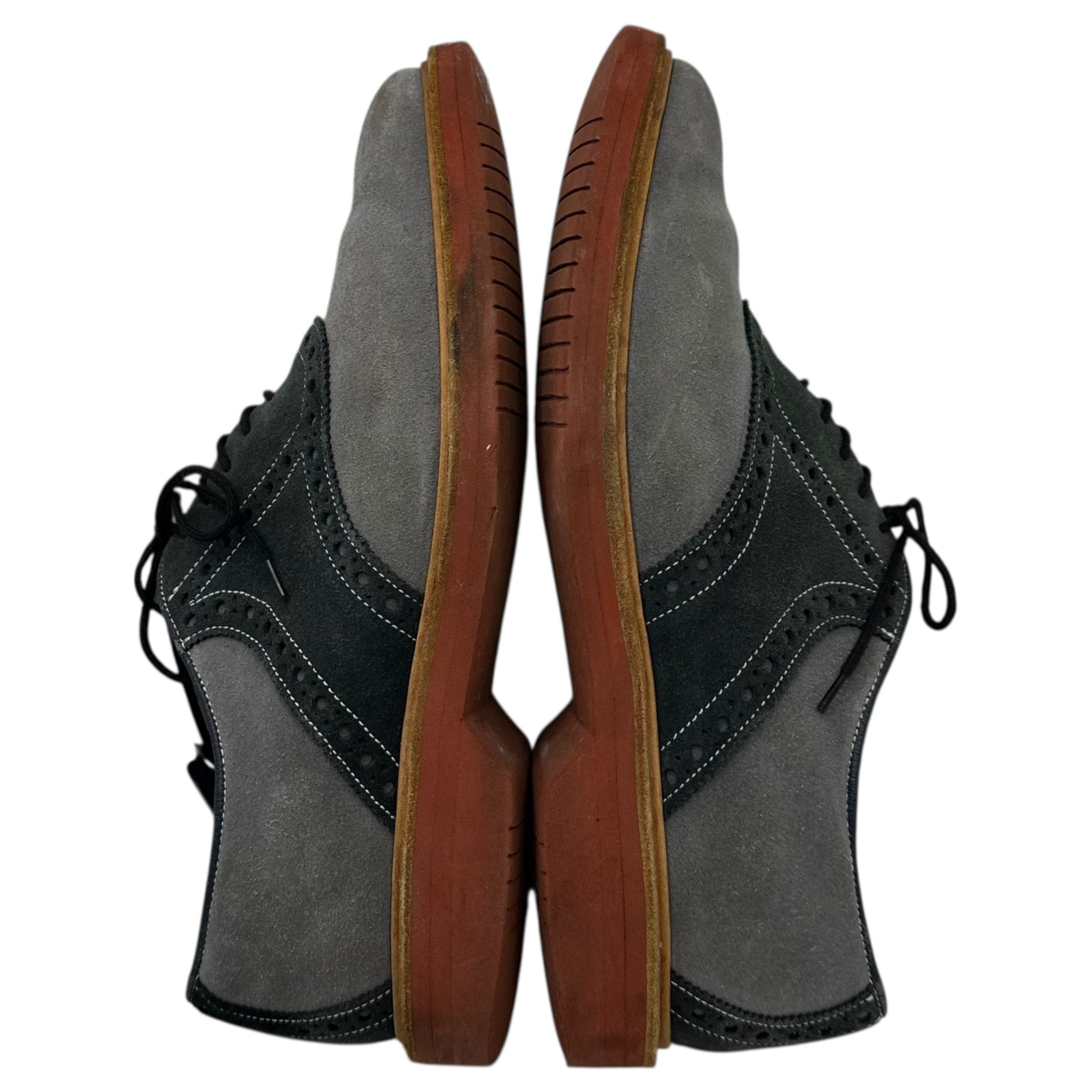 Tricker's(トリッカーズ) Two Tone Saddle Oxford ツートン スウェード メダリオン サドル シューズ 9(27.5cm程度) グレー×ネイビー オックスフォード レザー