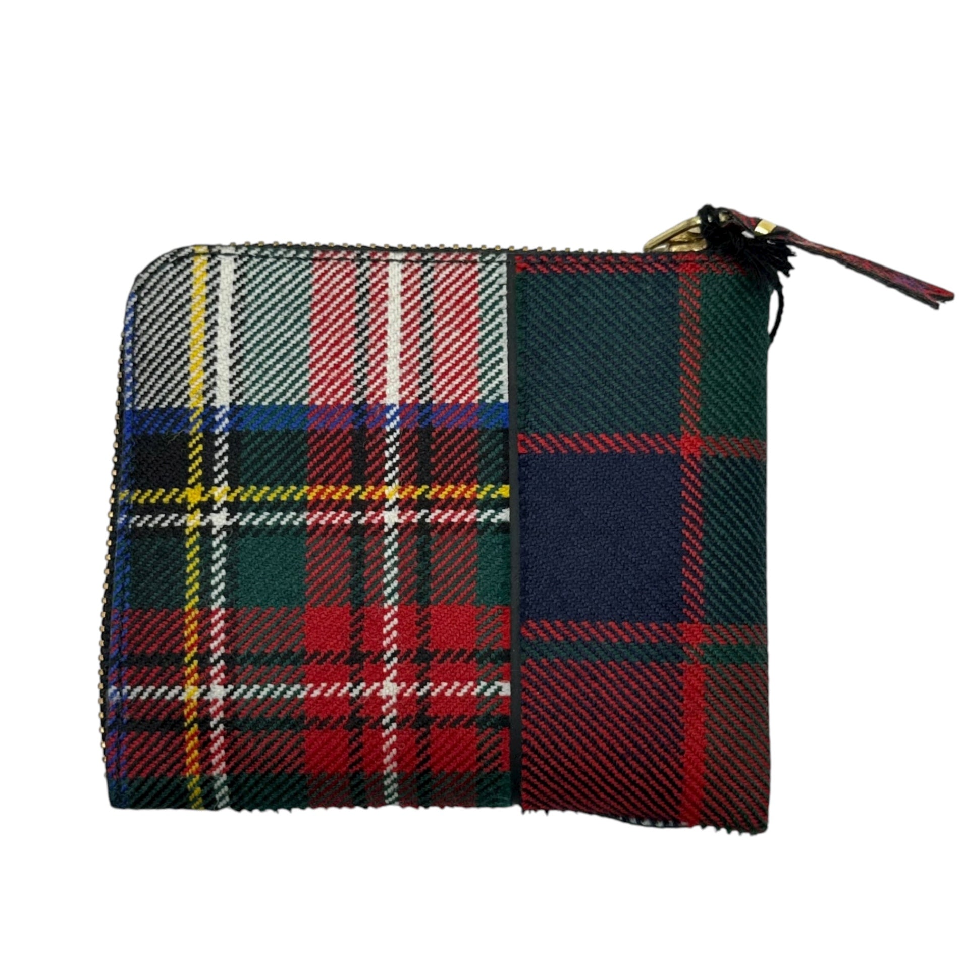 COMME des GARCONS(コムデギャルソン) TARTAN PATCHWORK タータンチェック パッチワーク ジップ 財布 SA3100TP レッド×グリーン