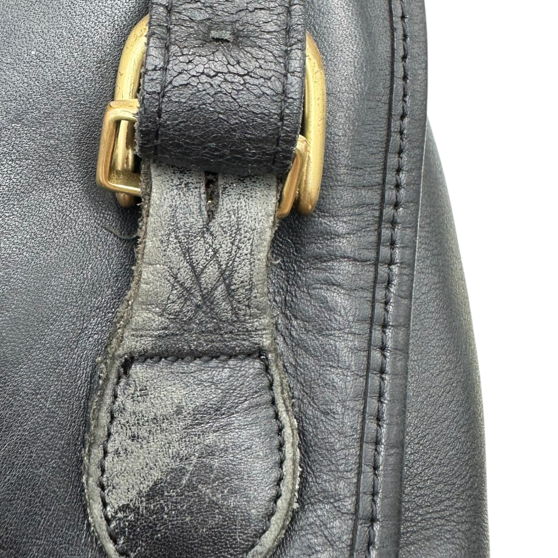OLD COACH(オールドコーチ) Vintage Turnlock All-Leather Backpack ヴィンテージ ターンロック オールレザー リュック 101-76 ブラック
