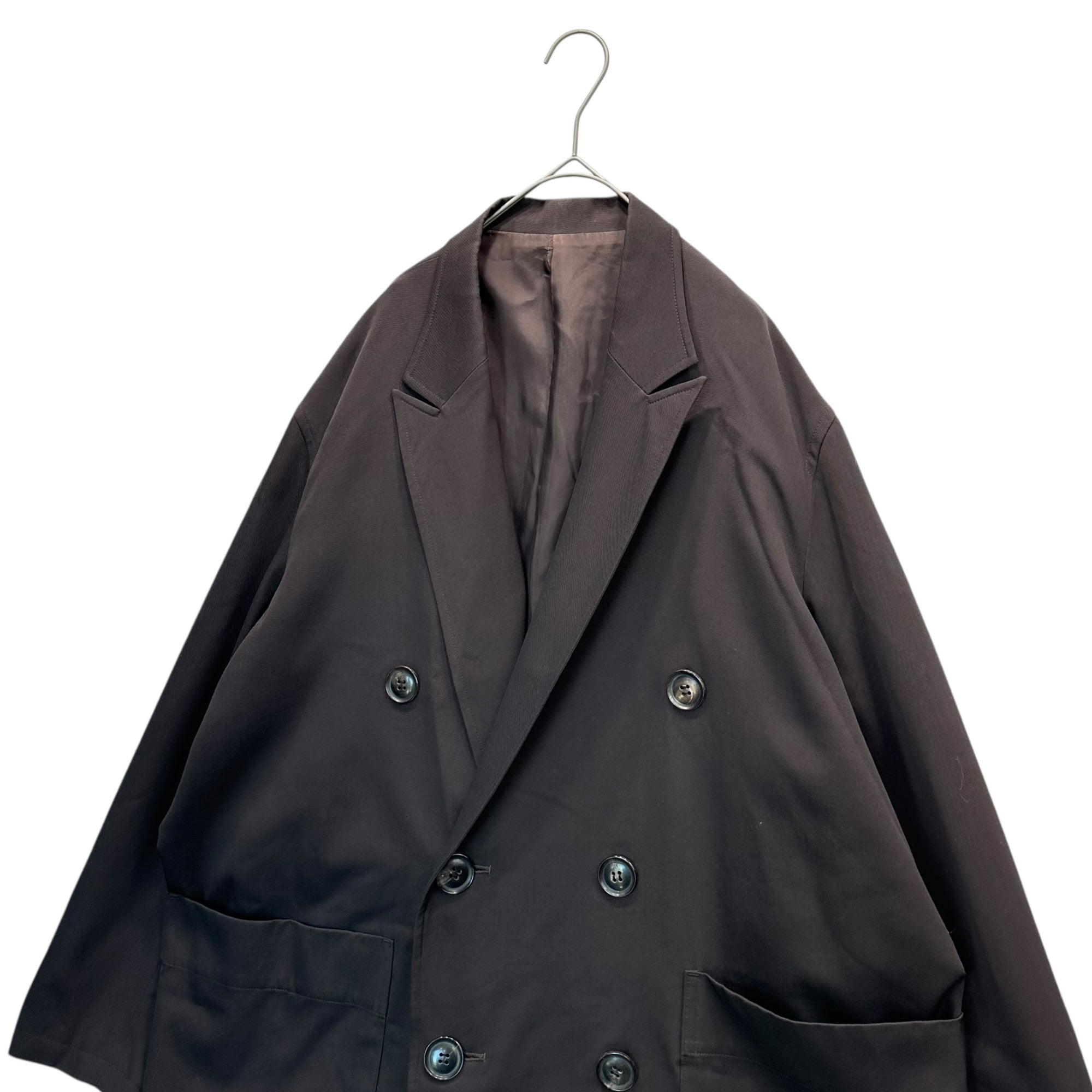 Y's(ワイズ) Old Big Silhouette Double-Breasted Wool Jacket オールド ビッグシルエット ダブルブレスト ウール ジャケット YX-J61-112 FREE ブラウン メンズ着用可能サイズ