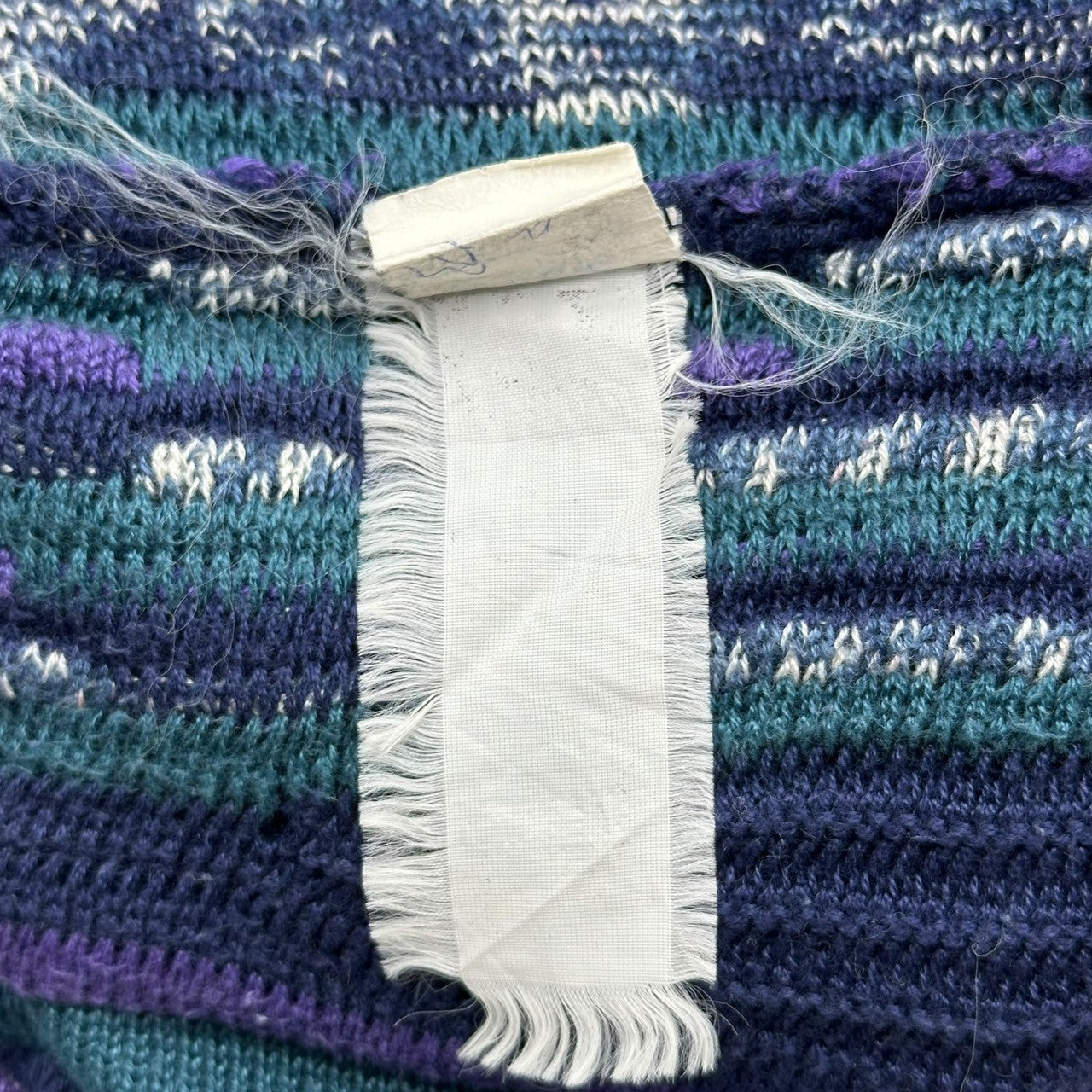 TUNDRA(ツンドラ) 90's 3D random knit ランダム ニット XL パープル×ネイビー 90年代