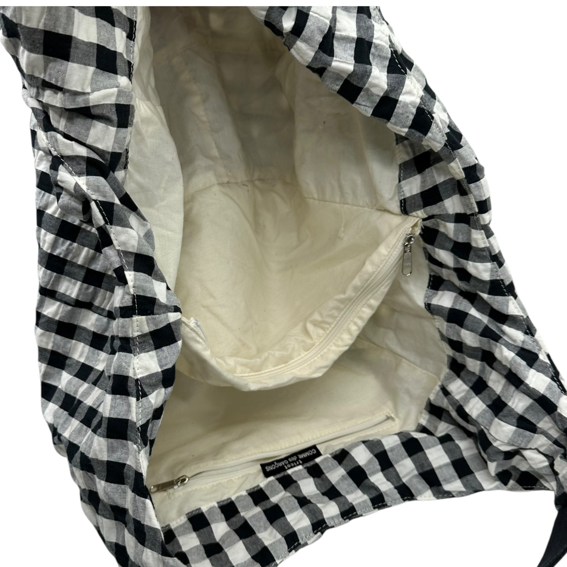 tricot COMME des GARCONS(トリココムデギャルソン) Gingham Check Tote Bag ギンガム チェック トート バッグ TK-K 207 ブラック×ホワイト ワン ショルダー ハンド 肩掛け