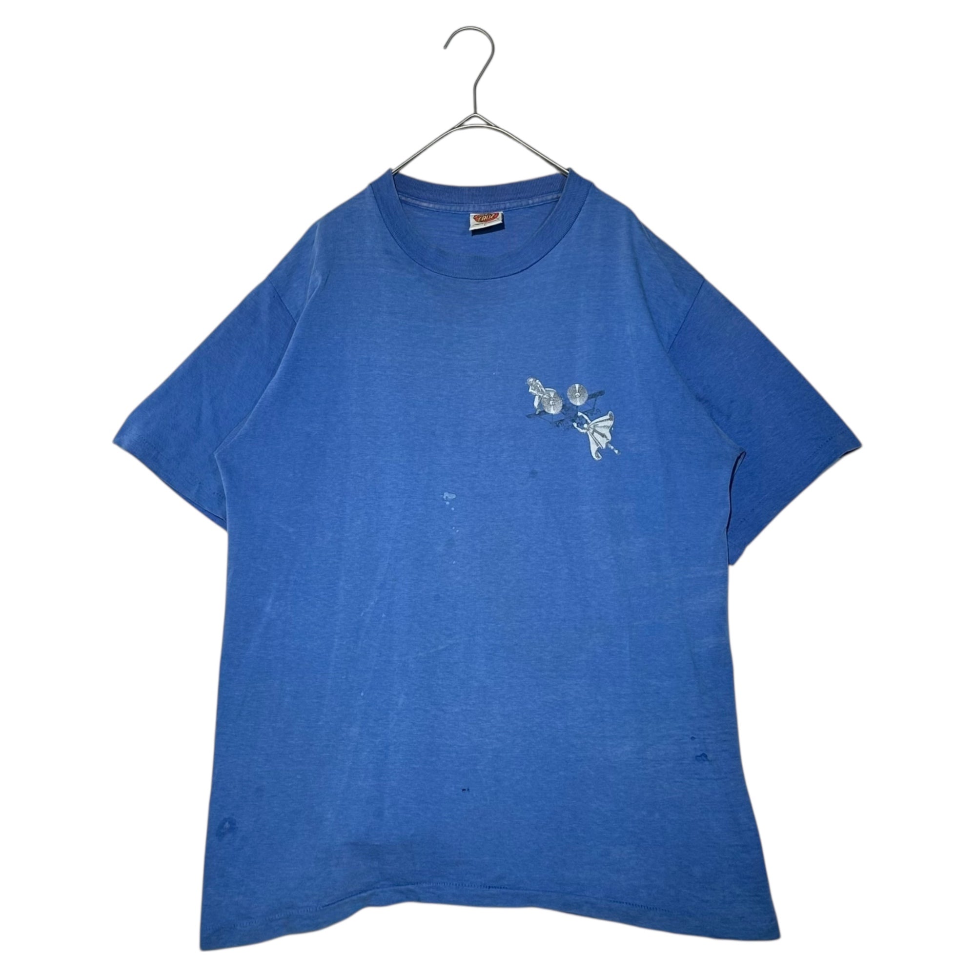 SANTA CRUZ(サンタクルーズ) 80's USA made "JIM THIEBAUD" T-Shirt ジム ティボー Tシャツ L ブルー 80年代 ヴィンテージ オールドスケート