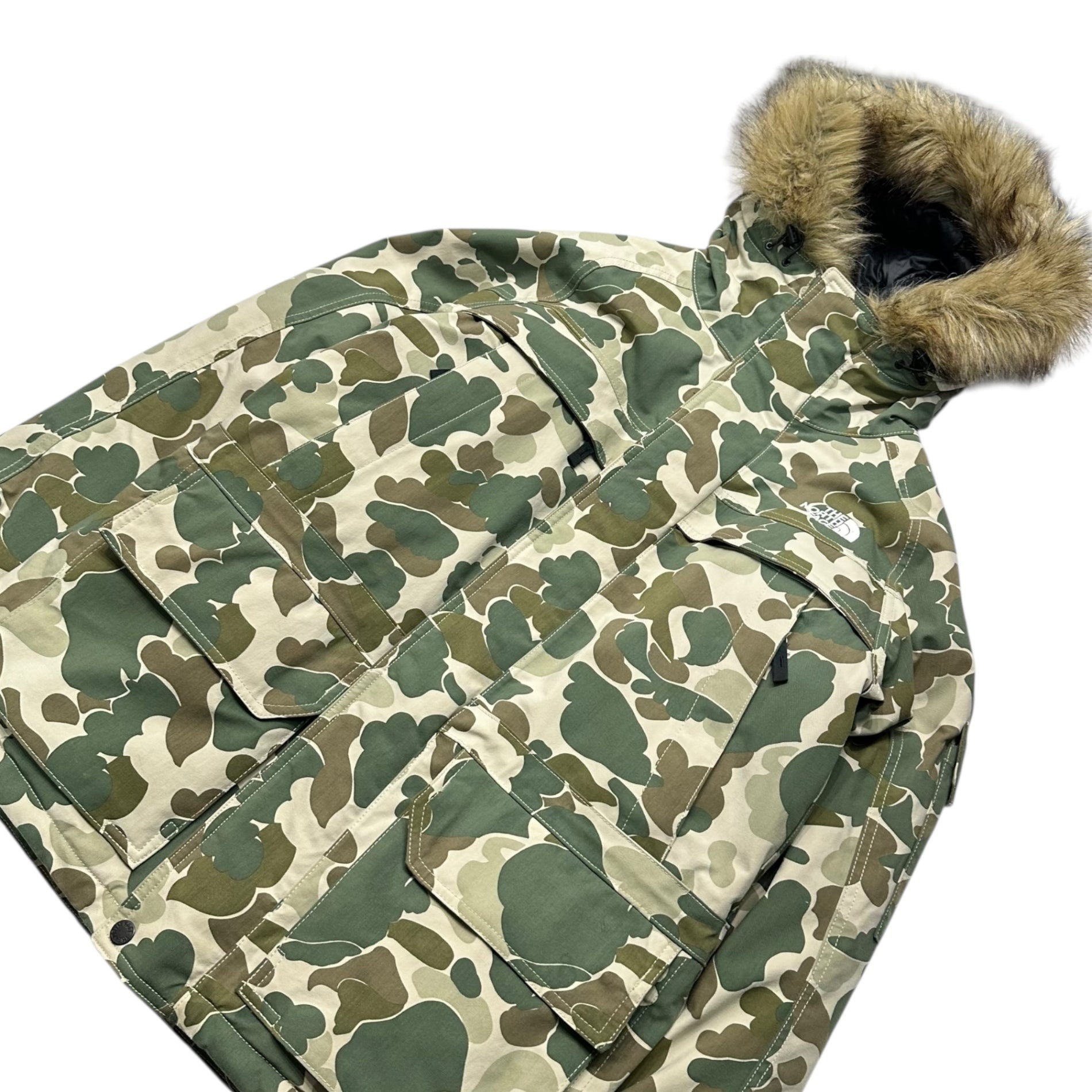 THE NORTH FACE(ノースフェイス) McMurdoParka マクマードパーカー 迷彩 ダウン タンカモ ND91310 S カーキ