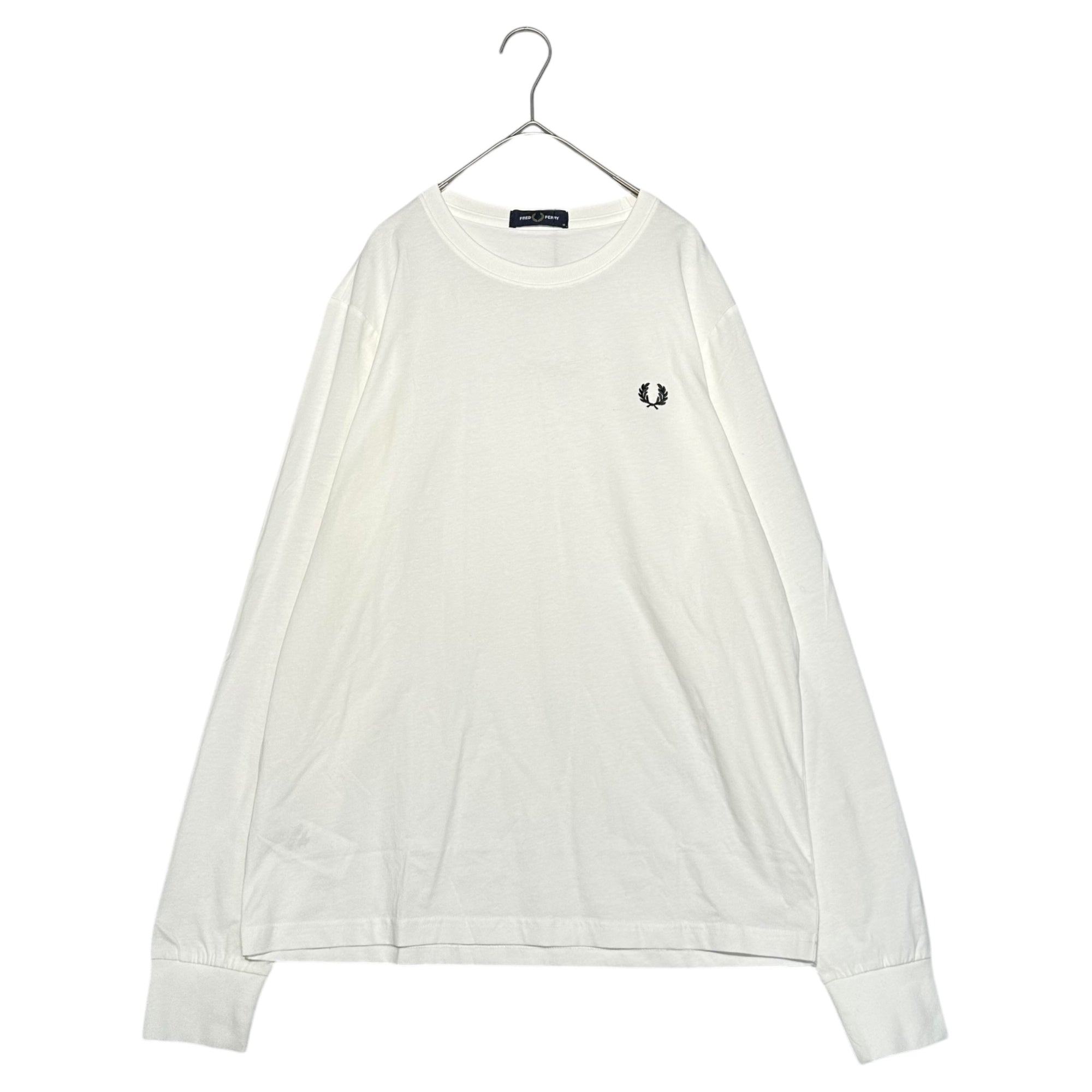 FRED PERRY(フレッドペリー) LONG SLEEVE CREW NECK T-SHIRT 長袖 クルーネック Tシャツ M8700 M ホワイト