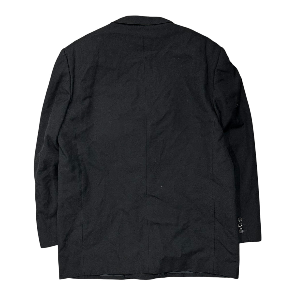 COMME des GARCONS HOMME(コムデギャルソンオム) 1980's Vintage Double-Breasted Wool Jacket ヴィンテージ ダブルブレスト ウール  ジャケット HS-05004M M ブラック AD表記無 80年代 アーカイブ 川久保玲本人期