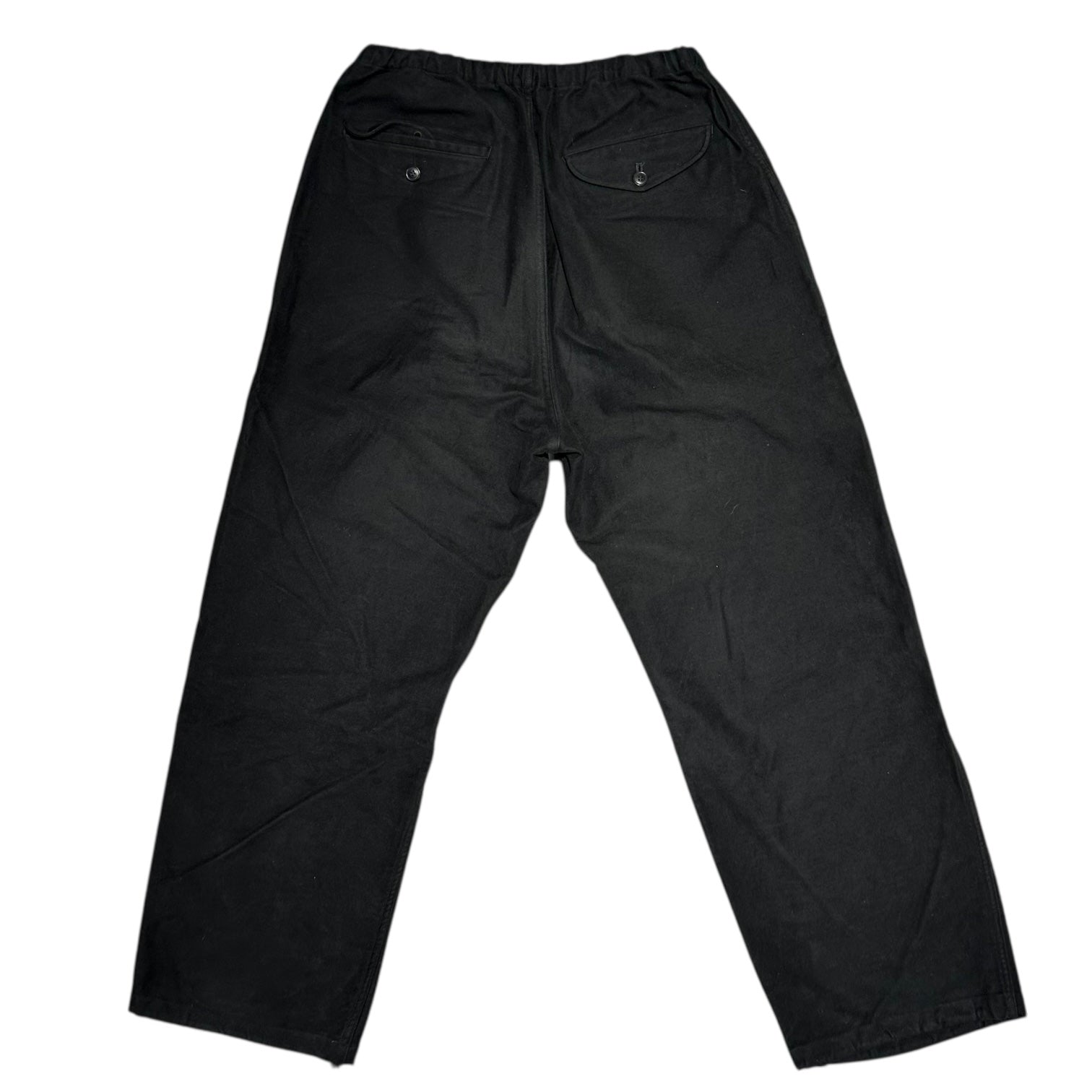 COMOLI(コモリ) 24AW Moleskin Knee-Tuck Pants モールスキン ニータック パンツ A03-03037 1(S) ブラック 稀少サイズ