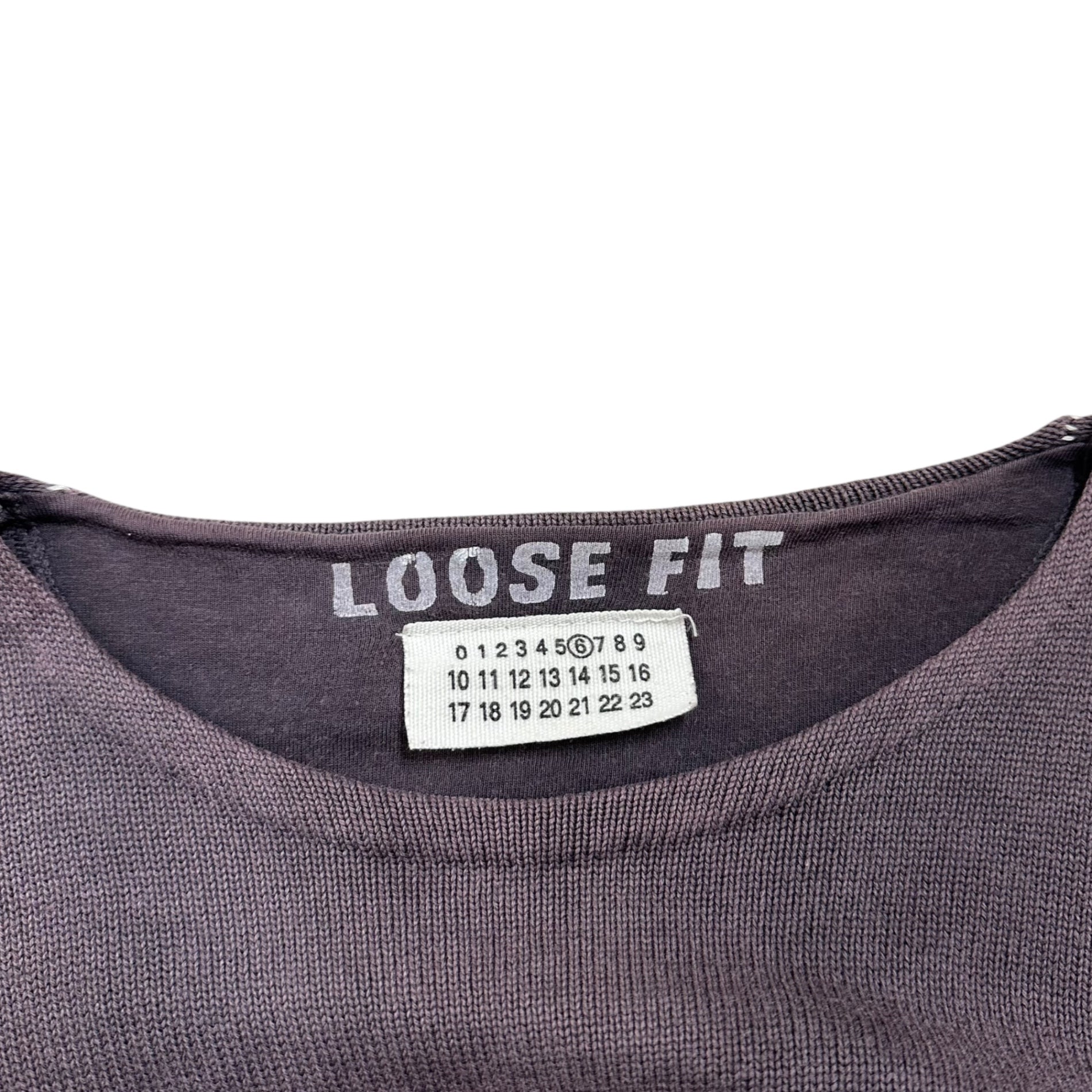 Maison Martin Margiela(メゾン マルタンマルジェラ) ⑥ 02SS～04AW By MISS DEANNA Archive Destroy Cotton Knit ミスディアナ期 アーカイブ デストロイ コットン ニット 表記無(メンズL程度) パープル 00’s 本人期 レディースライン