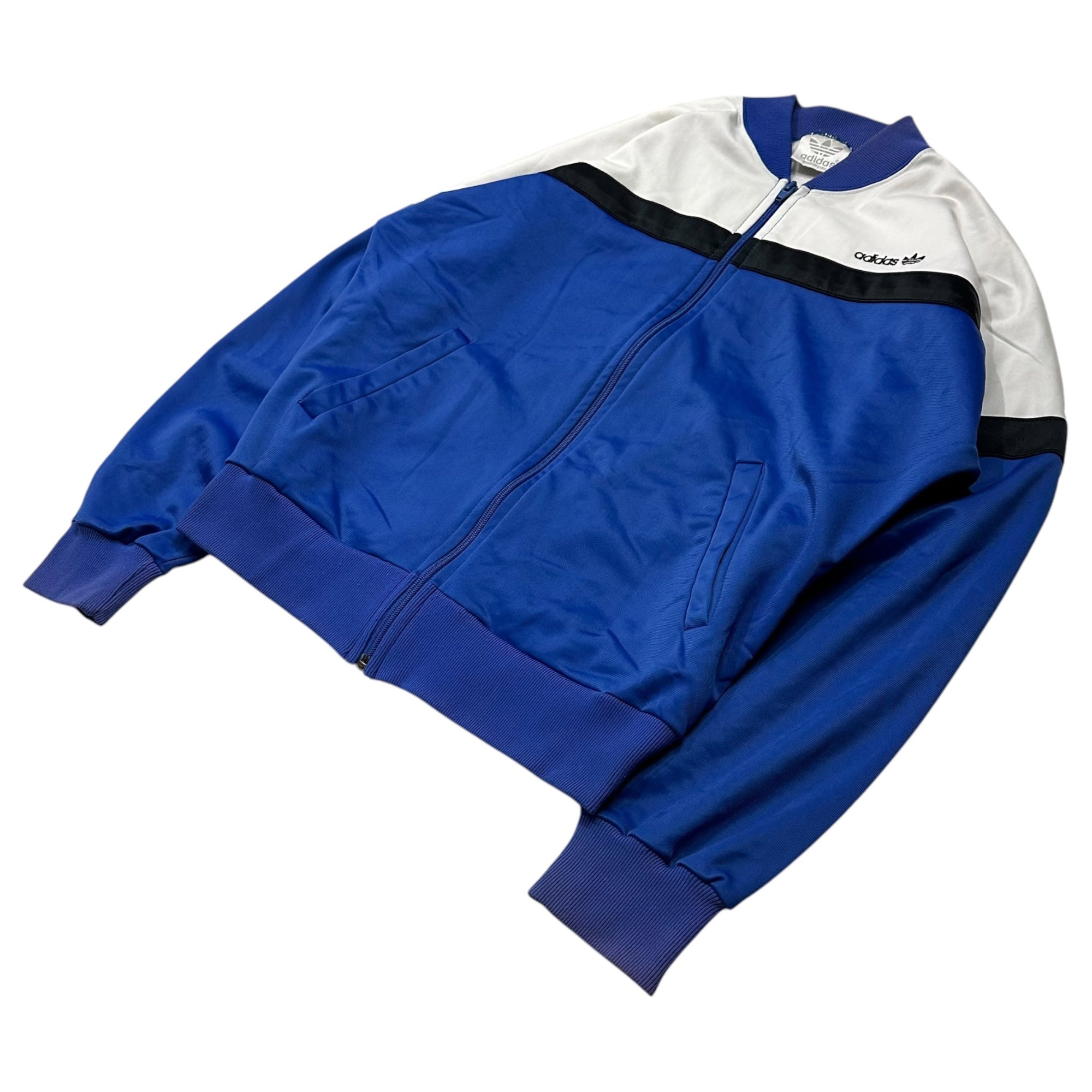 adidas(アディダス) 1980's Zip-Up Track Jacket 1980年代 ジップアップ トラック ジャケット S ブルー×ホワイト トレフォイルタグ USA製