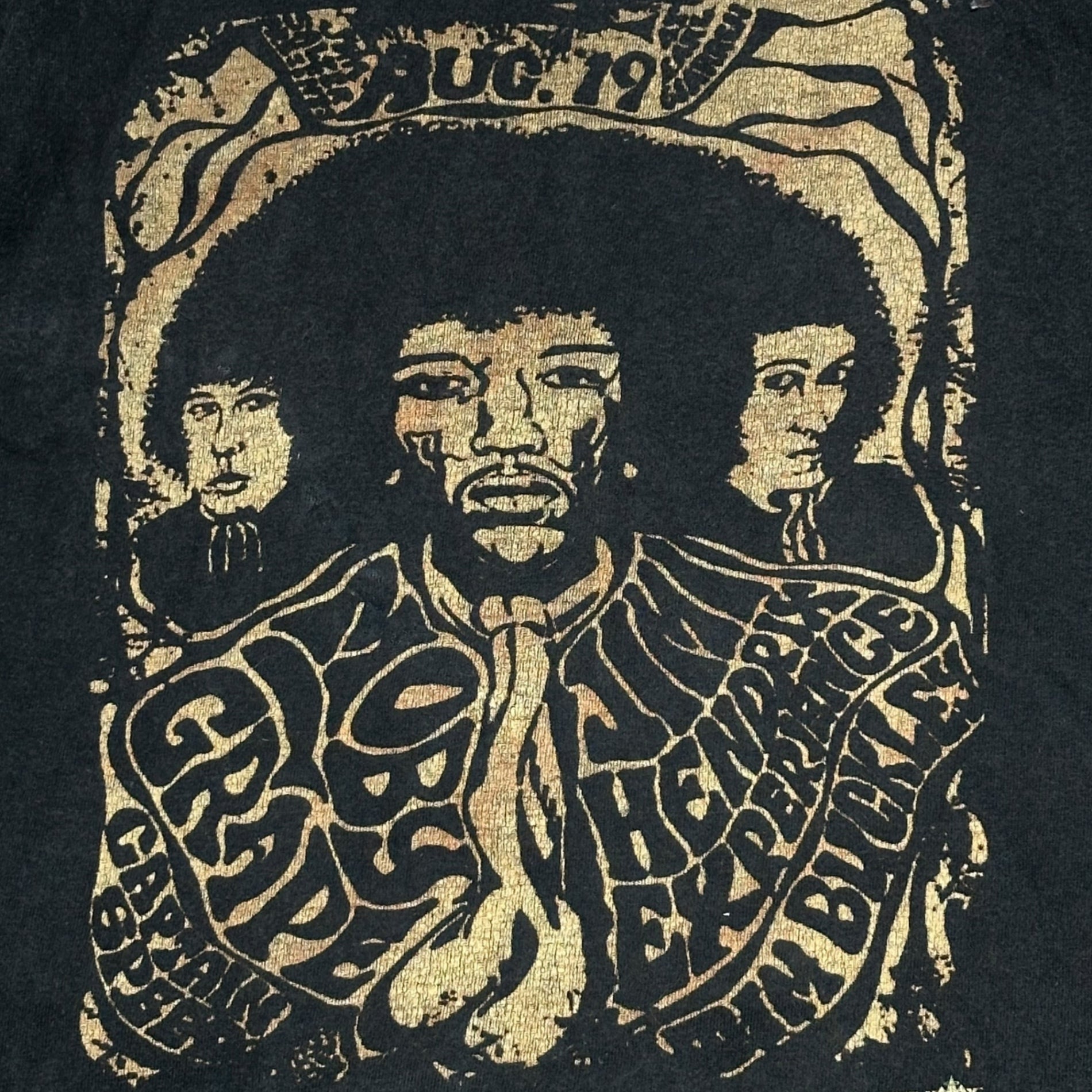 VINTAGE(ヴィンテージ) 00's Jimi Hendrix rock T-shirtジミ ヘンドリックス ロック Tシャツ LL ブラック 2007