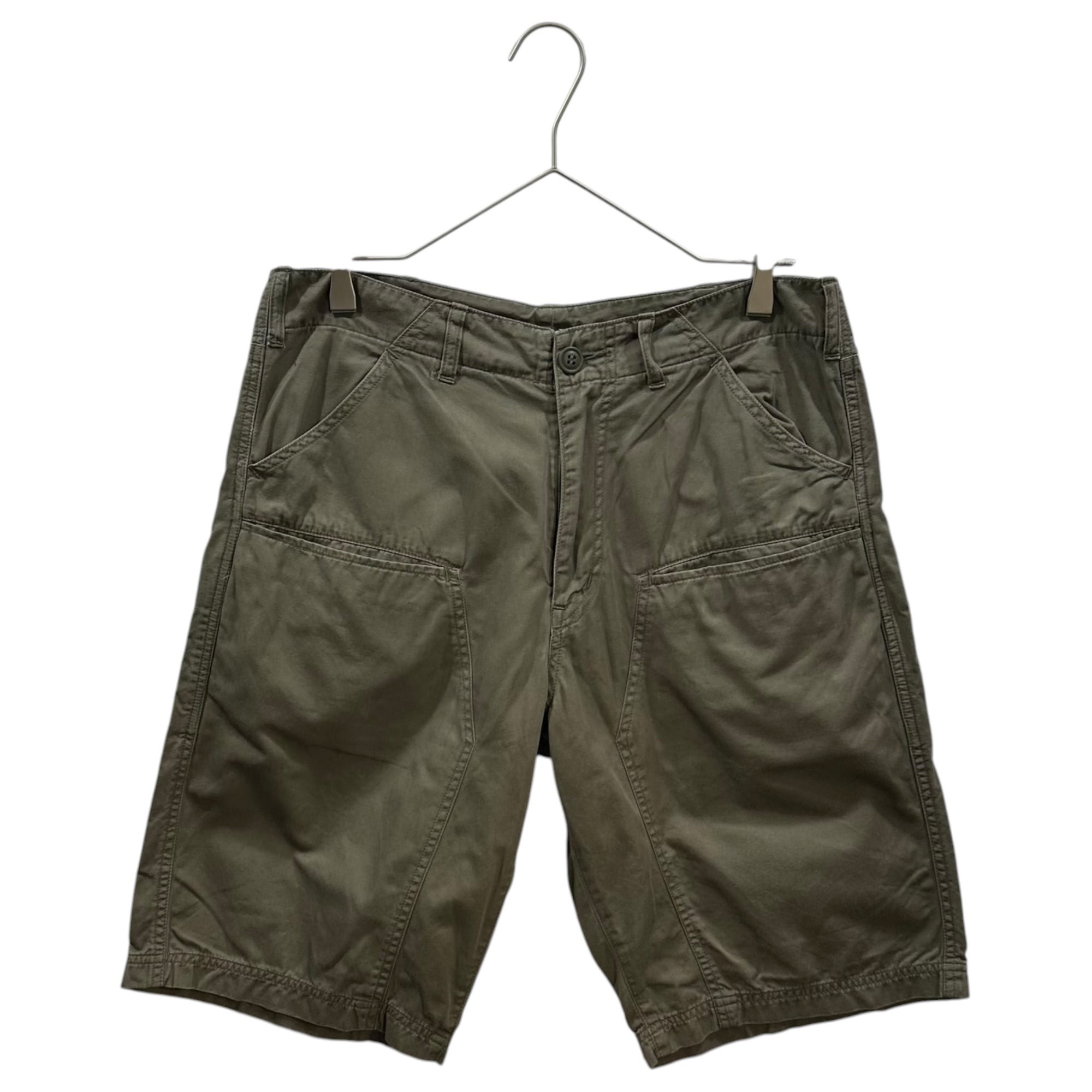 GOODENOUGH(グッドイナフ) 00’s Flap-Pocket Double-Knee Cargo Shorts フラップ ポケット ダブルニー カーゴ ショーツ M カーキ ハーフ ショート パンツ