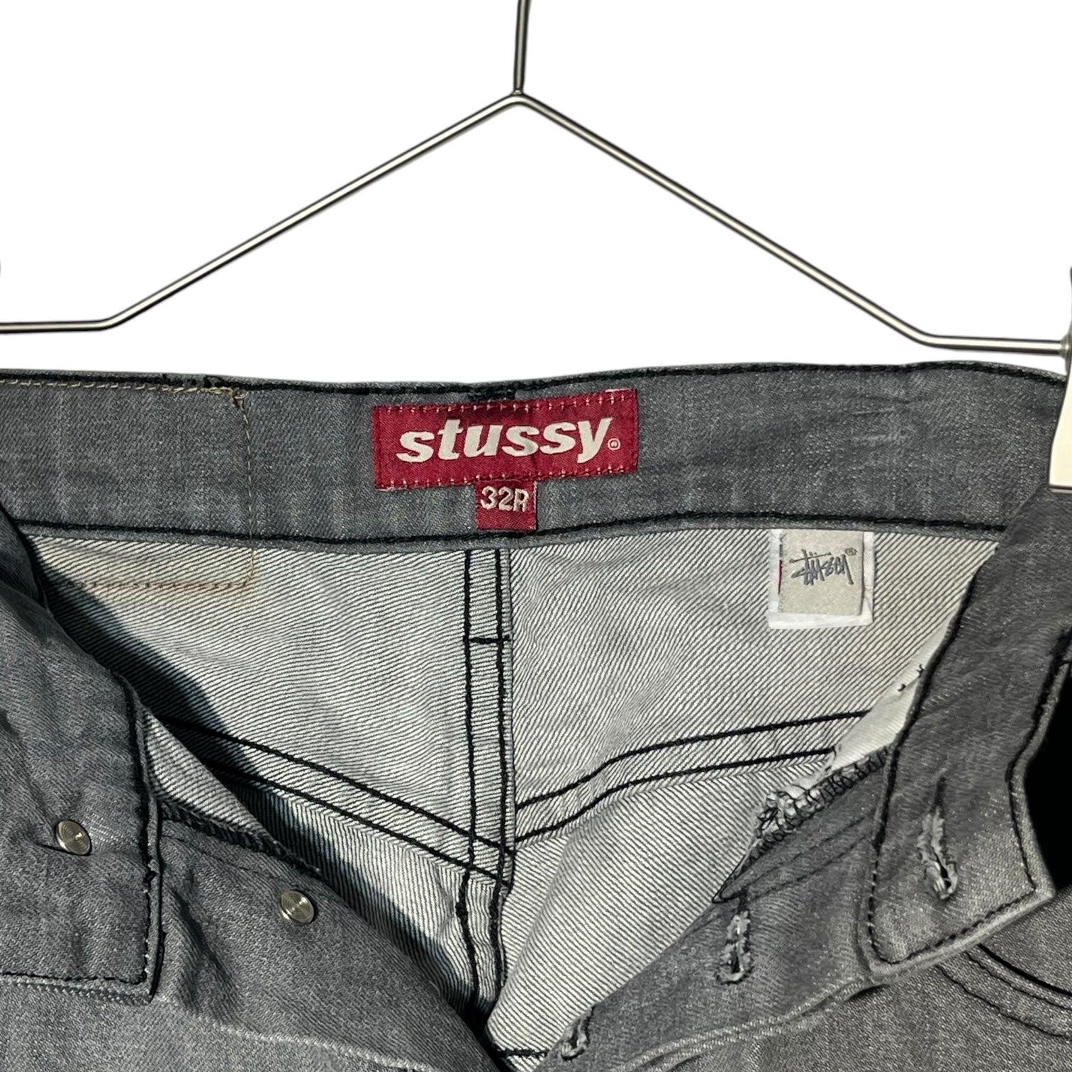 STUSSY(ステューシー) 90's ~ 00's tapered gray denim pants テーパード グレー デニム パンツ 32 グレー USA製