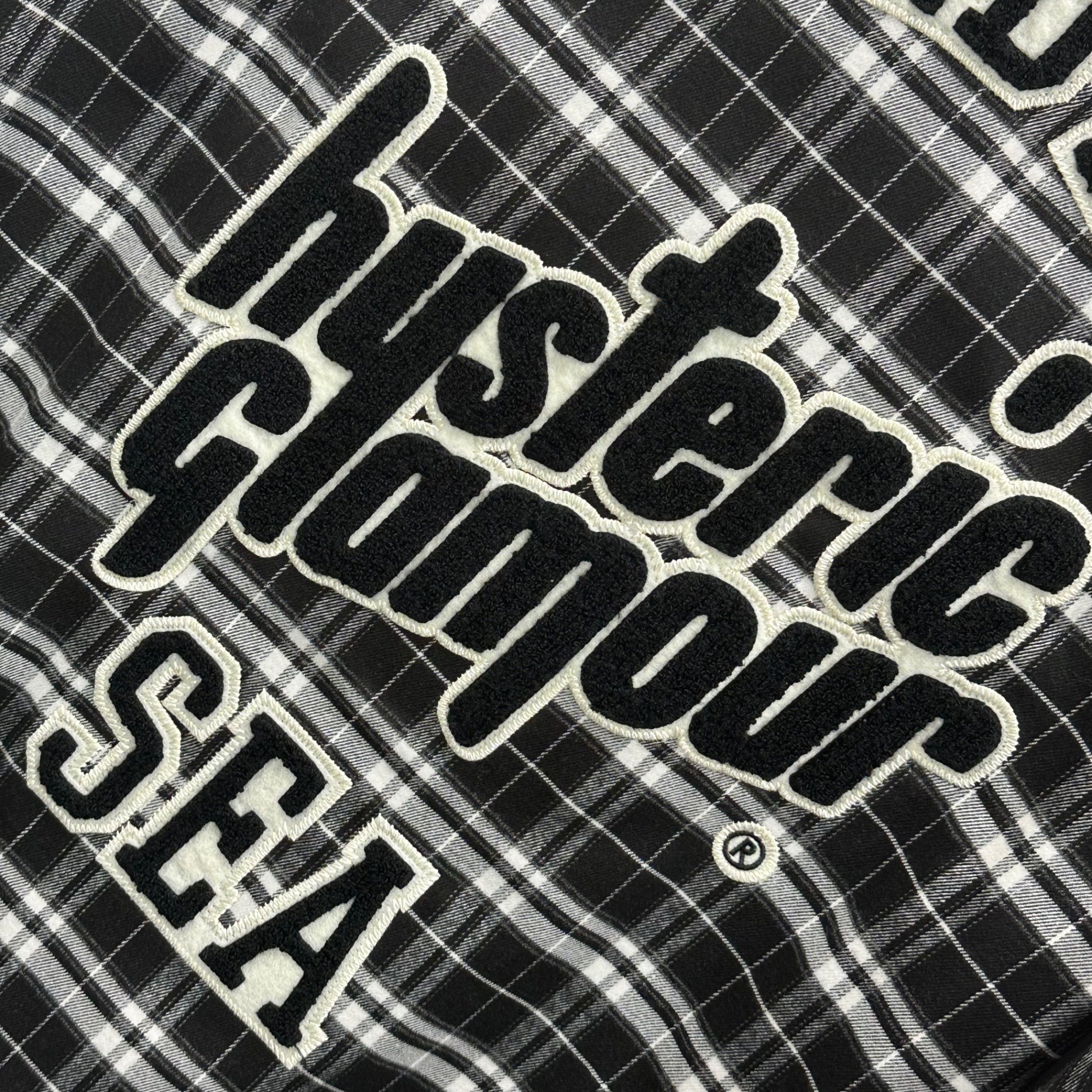 WIND AND SEA×HYSTERIC GLAMOUR (ウィンダンシー×ヒステリックグラマー) 2021AW White checkered long-sleeved shirt ホワイト チェック ロングスリーブ シャツ HDS-C-HYS-23-AP-Q1-09 M ブラック×ホワイト