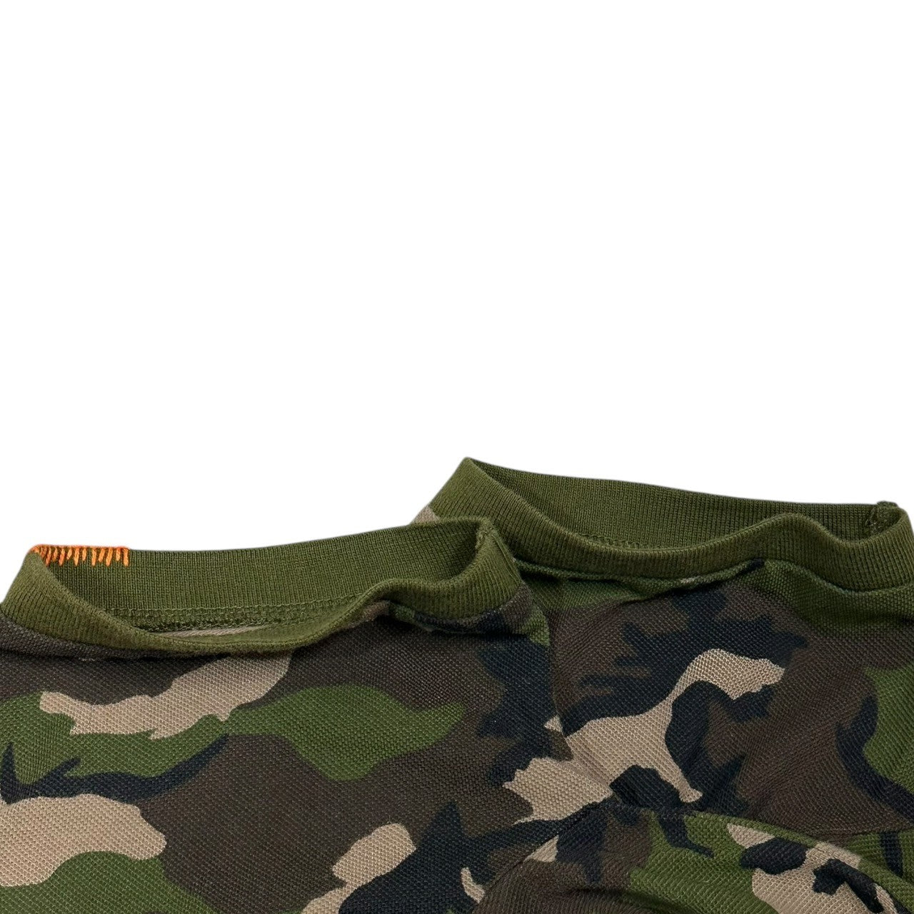 POLO RALPH LAUREN(ポロラルフローレン) Collar Stitching Big Pony Camouflage Short Sleeve Polo Shirt 襟ステッチ ビッグポニー カモフラ 半袖 ポロシャツ XL カーキ