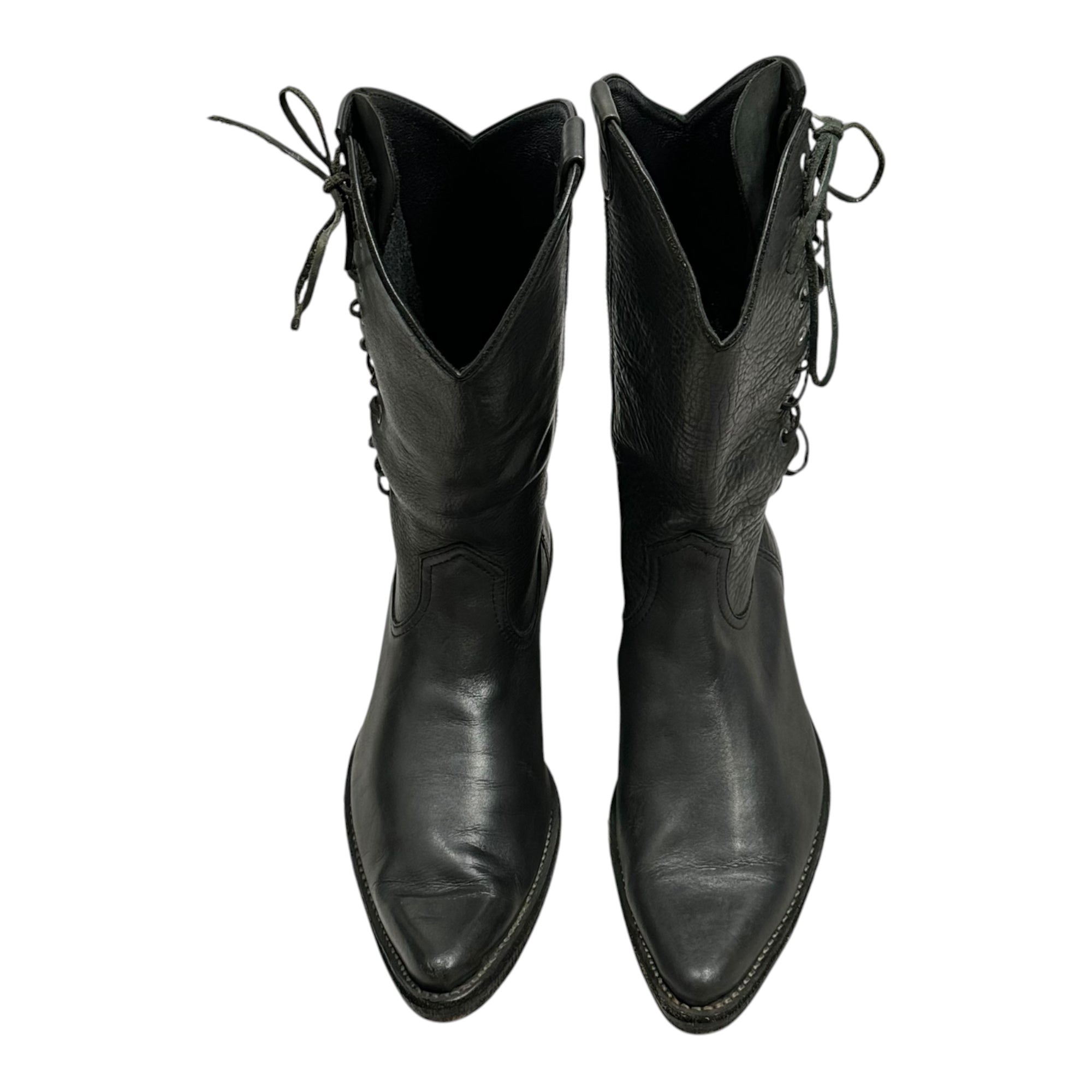 NUMBER (N)INE(ナンバーナイン) 2005SS NIGHT CRAWLER Period Side Lace-Up Pecos Boots  S05-NF005B 8 ブラック 05年 宮下貴裕 本人期