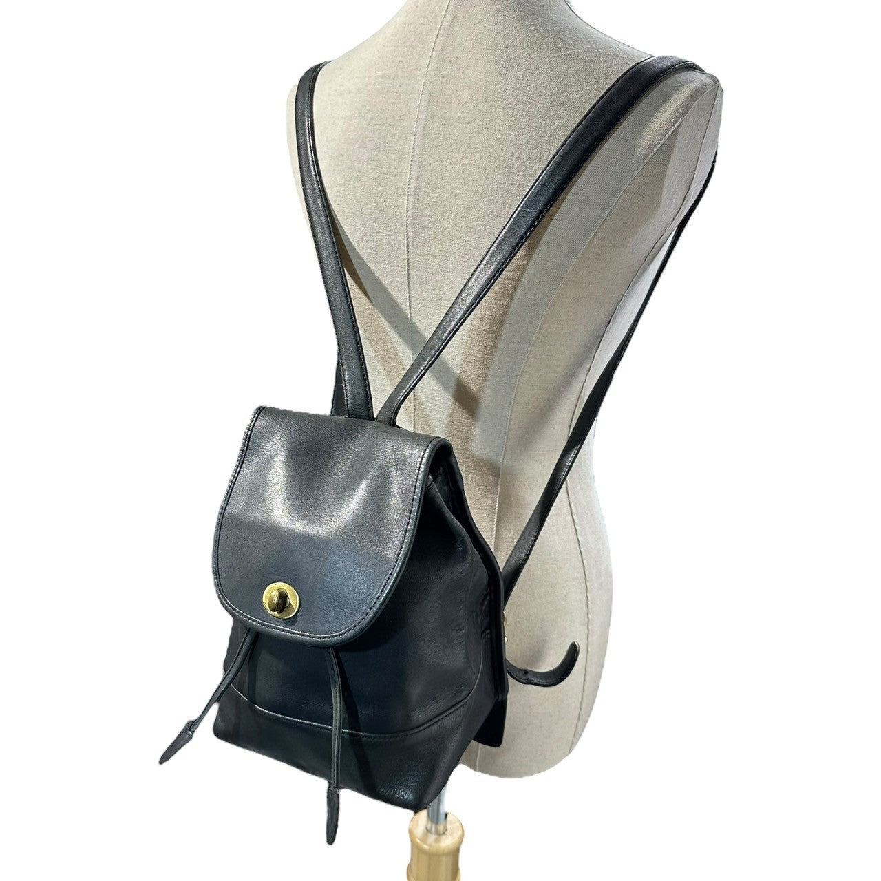 COACH(コーチ) OLD COACH leather mini rucksack レザー ミニ リュック 101-78 ブラック