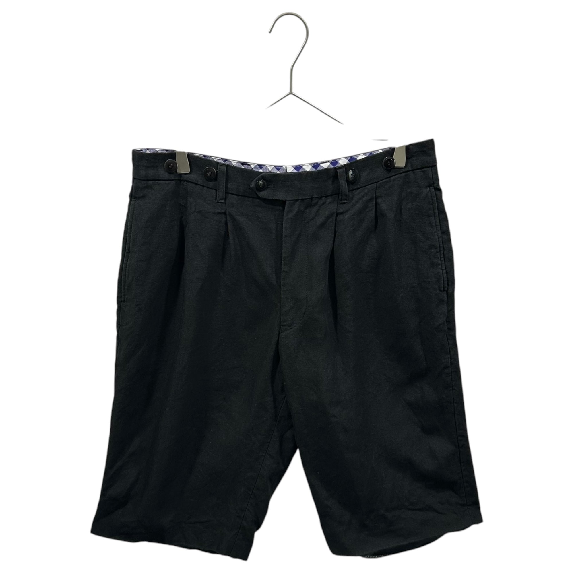JUNYA WATANABE COMME des GARCONS(ジュンヤワタナベコムデギャルソン) 2021SS 2-tuck linen shorts 2タック リネン ショーツ WG-P034 M ブラック AD2020 ハーフ ショート パンツ
