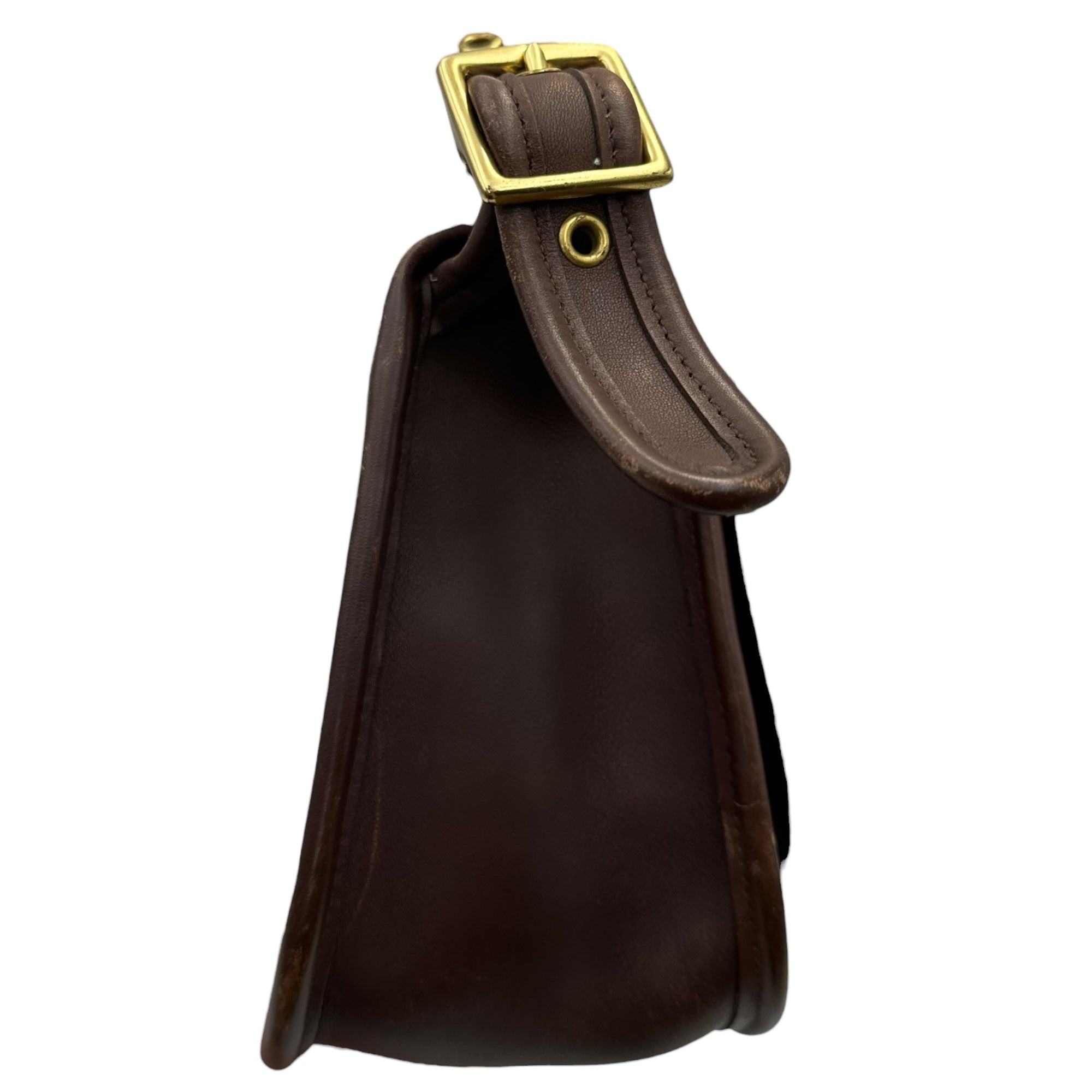 OLD COACH(オールドコーチ) Turnlock Old Leather Shoulder Pouch ターンロック オールド レザー ショルダー ポーチ ブラウン