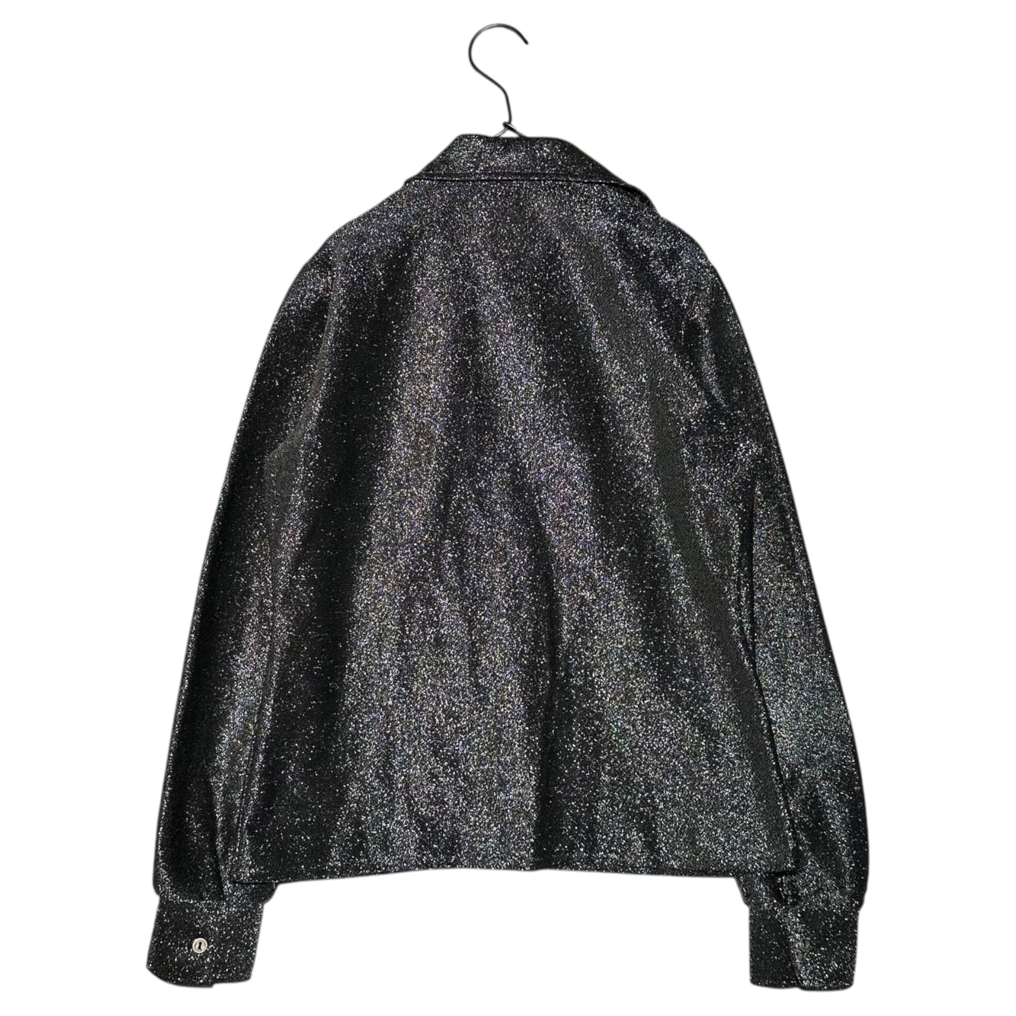 Euro vintage(ヨーロッパヴィンテージ) France 70's metallic dance shirt メタリックなダンスシャツ 40(L程度) シルバー