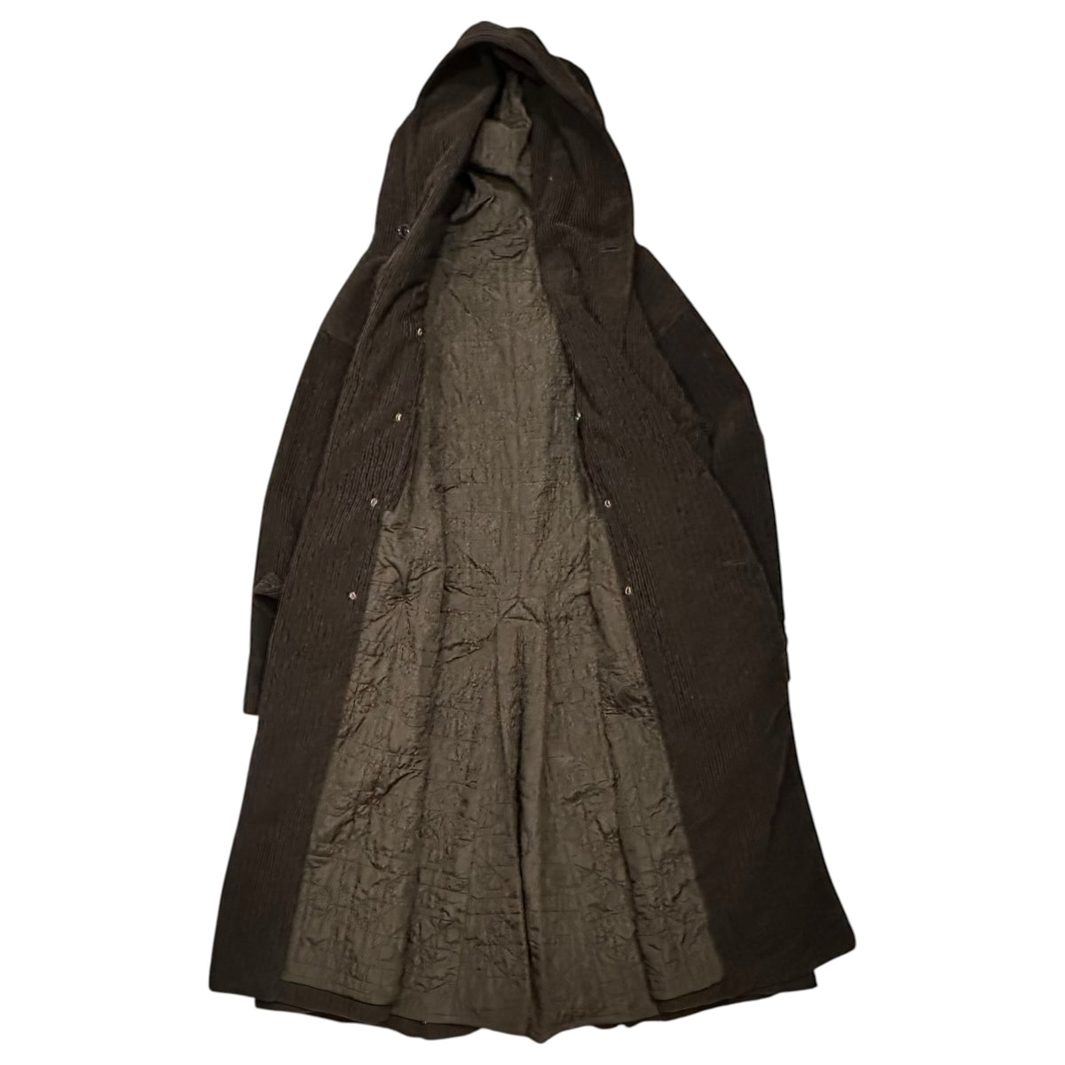 iroquois(イロコイ) 2017AW Wool-Corduroy Oversized Hooded Coat ウール コーデュロイ オーバーサイズ フーデッド コート 783204 2 ブラウン