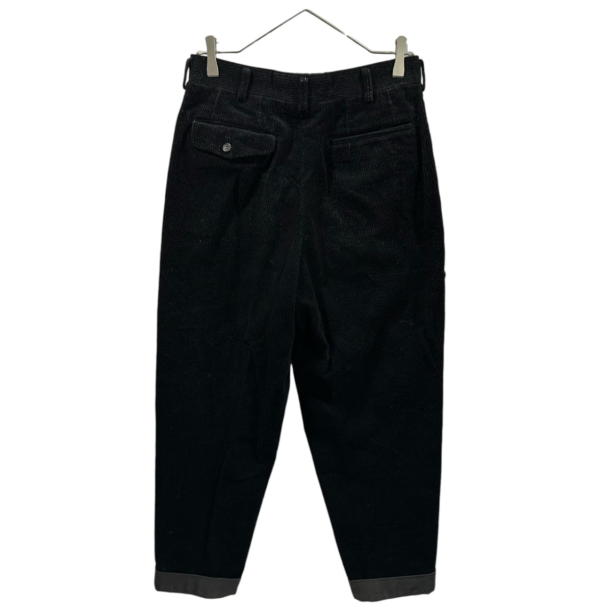 COMME des GARCONS HOMME(コムデギャルソンオム) 1994AW Wo/Co Corduroy Suit ウール コットン 太畝 コーデュロイ セットアップ HJ-08019 JK:M PT:S ブラック AD1994 90's 90年代 テーラード 3B ジャケット パンツ
