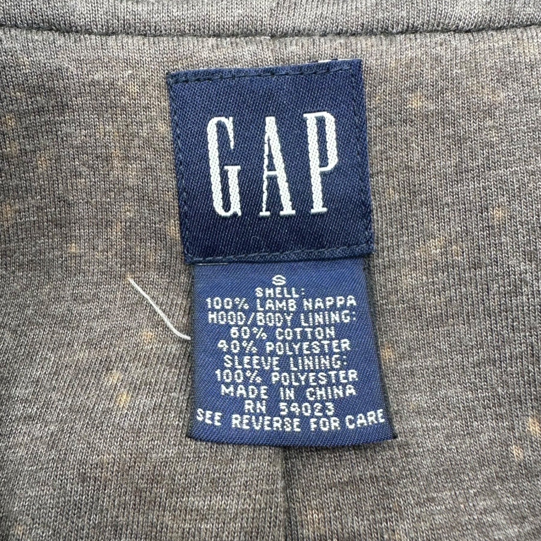 OLD GAP(オールドギャップ) 90's Nappa Leather Hoodie ナッパ レザー フーディ S ブラック ジャケット ジップ パーカー ヴィンテージ 古着 90年代