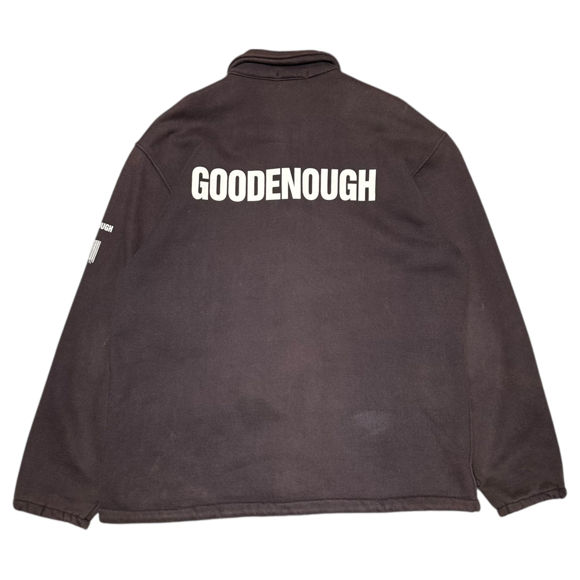 GOODENOUGH(グッドイナフ) 90's Logo Sweatshirt Coach Jacket 90年代 ロゴ スウェット コーチ ジャケット L ブラウン