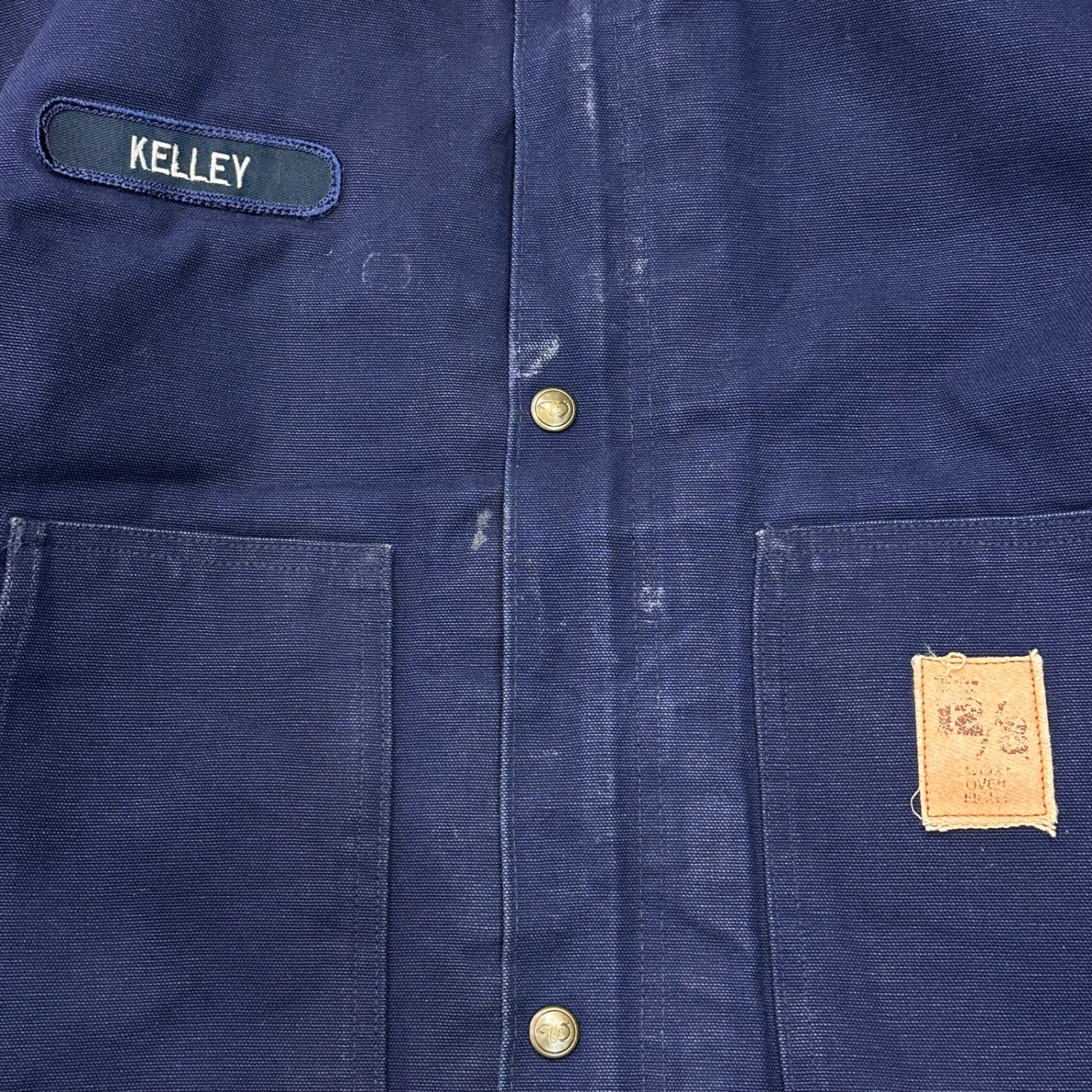 WALLS(ウォールズ) 80～90's Corduroy Color Duck Jacket コーデュロイ 襟 ダック ジャケット XL ネイビー KELLYワッペン 企業物