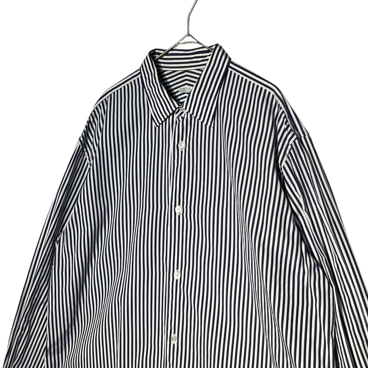 A.PRESSE(アプレッセ) 21AW Stripe Regular Collar Shirt ストライプ レギュラーカラー シャツ 21AAP-02-03H 1(S程度) ホワイト×ブルー