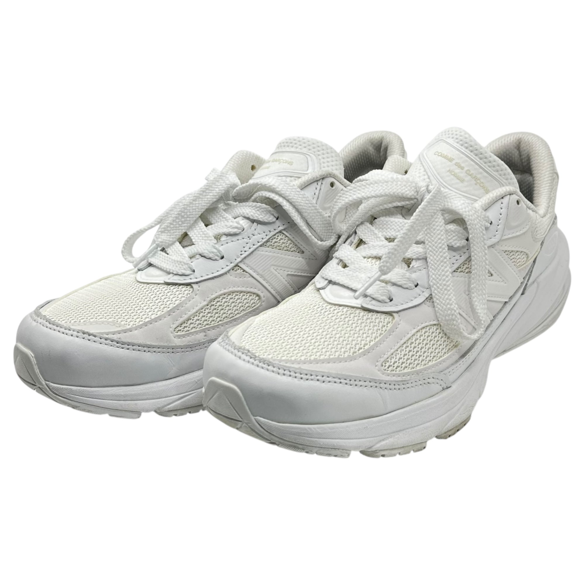COMME des GARCONS HOMME × NEW BALANCE(コムデギャルソンオム × ニューバランス) Made in USA 990v6 ローカット メッシュ スニーカー U990CD6 27.0cm ホワイト