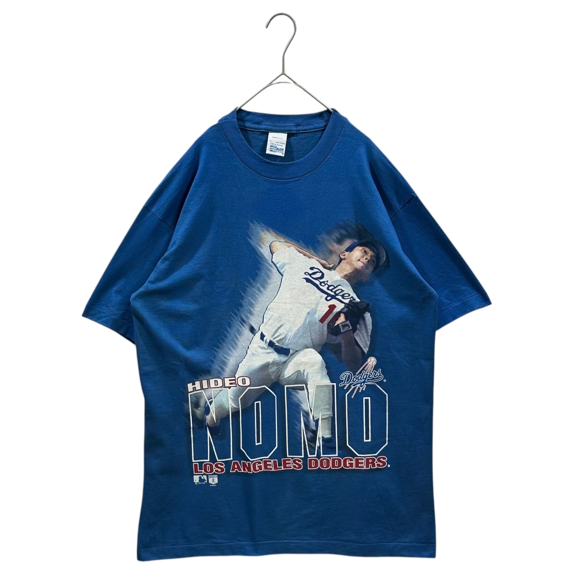 SALEM(セイラム) 1990’s ”NOMO HIDEO” Los Angeles Dodgers Tee 野茂英雄 ドジャース Tシャツ L ブルー 90年代 ヴィンテージ