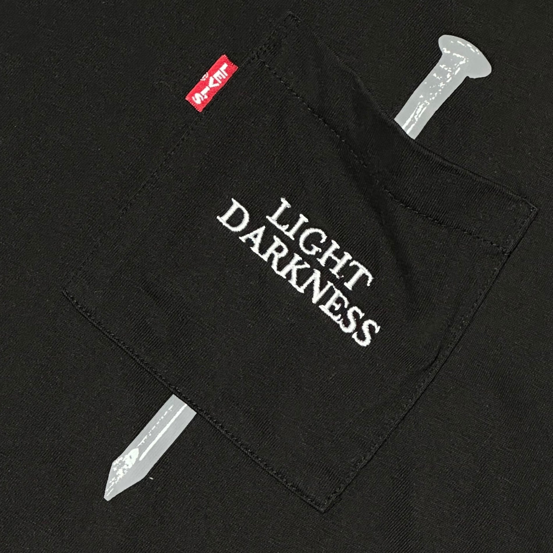 LEVI'S × UNDERCOVER (リーバイス × アンダーカバー) LIGHT DARKNESS Embroidered Back Triple-Eye Print T-Shirt ライトダークネス 刺繍 バック 3連 目 プリント Tシャツ PC9-0023A-0001 L ブラック