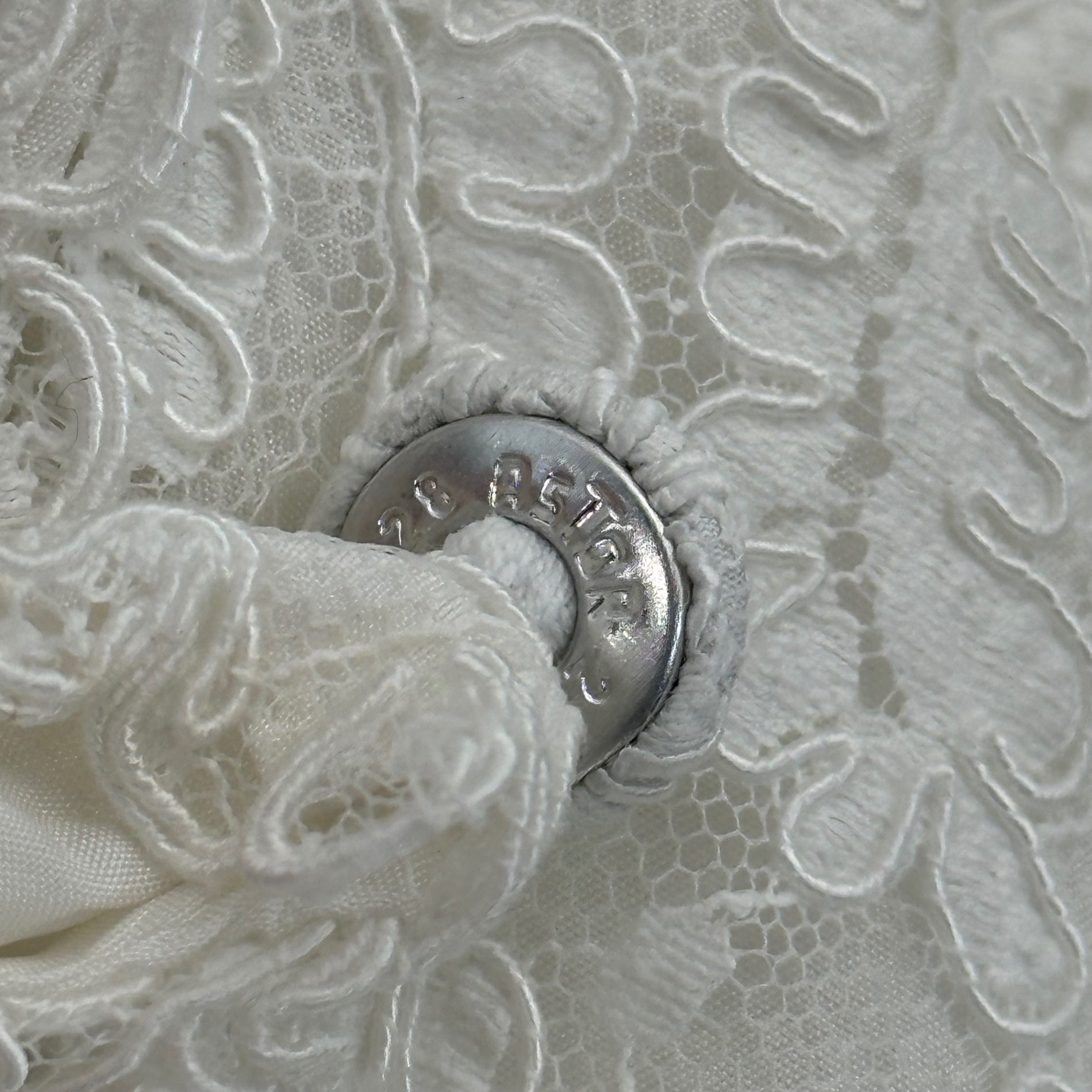 Euro vintage(ヨーロッパヴィンテージ) 70's~ full floral lace v-neck big collar white blouse フローラル総柄レースと大きな襟のVネックブラウス 46(Lサイズ程度)/若干のほつれ有 ホワイト