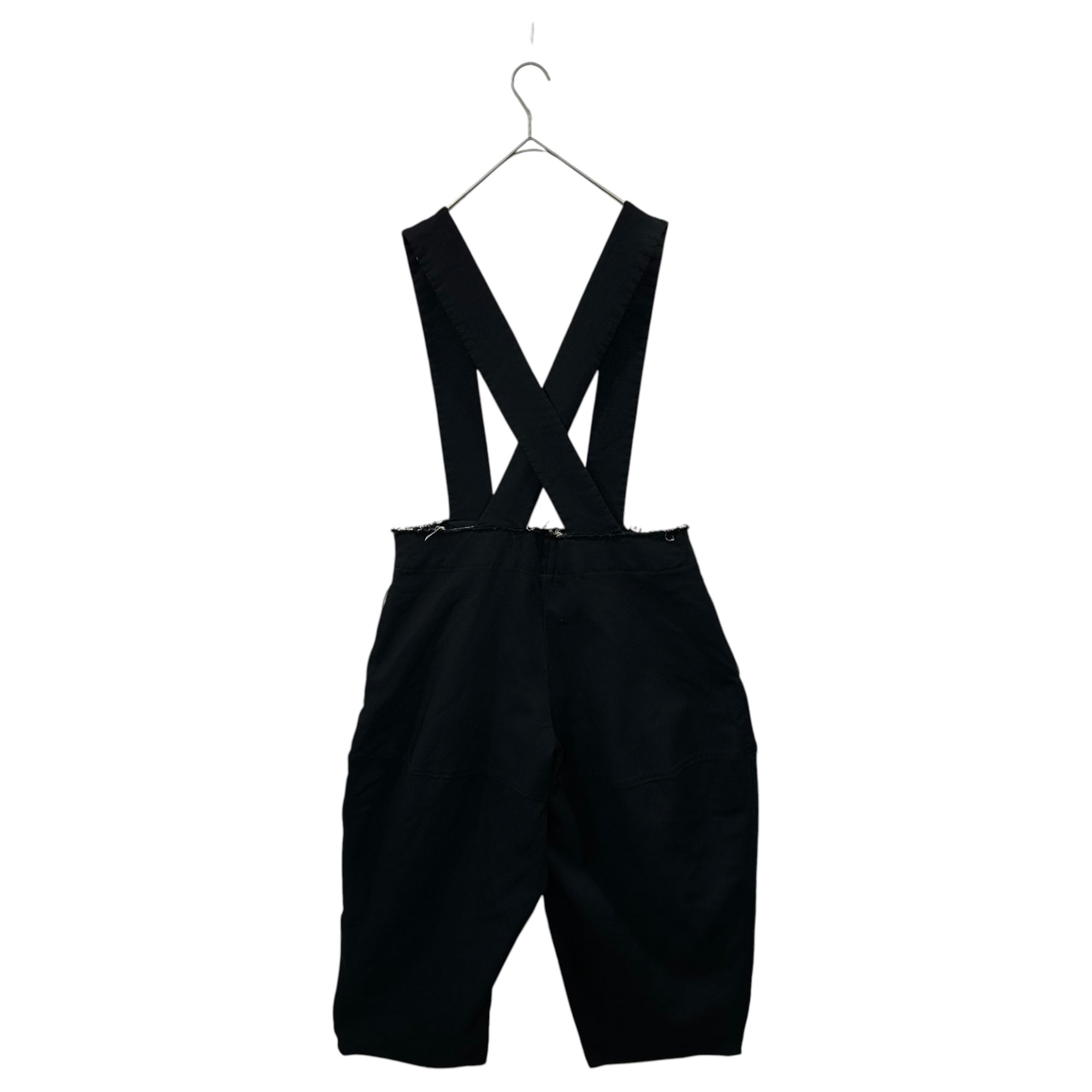 COMME des GARCONS COMME des GARCONS(コムデギャルソンコムデギャルソン) 2019AW Cut-off polyester suspender pants 断ち切り ポリエステル 吊りパンツ RD-UC01 S ブラック AD2019 サスペンダー