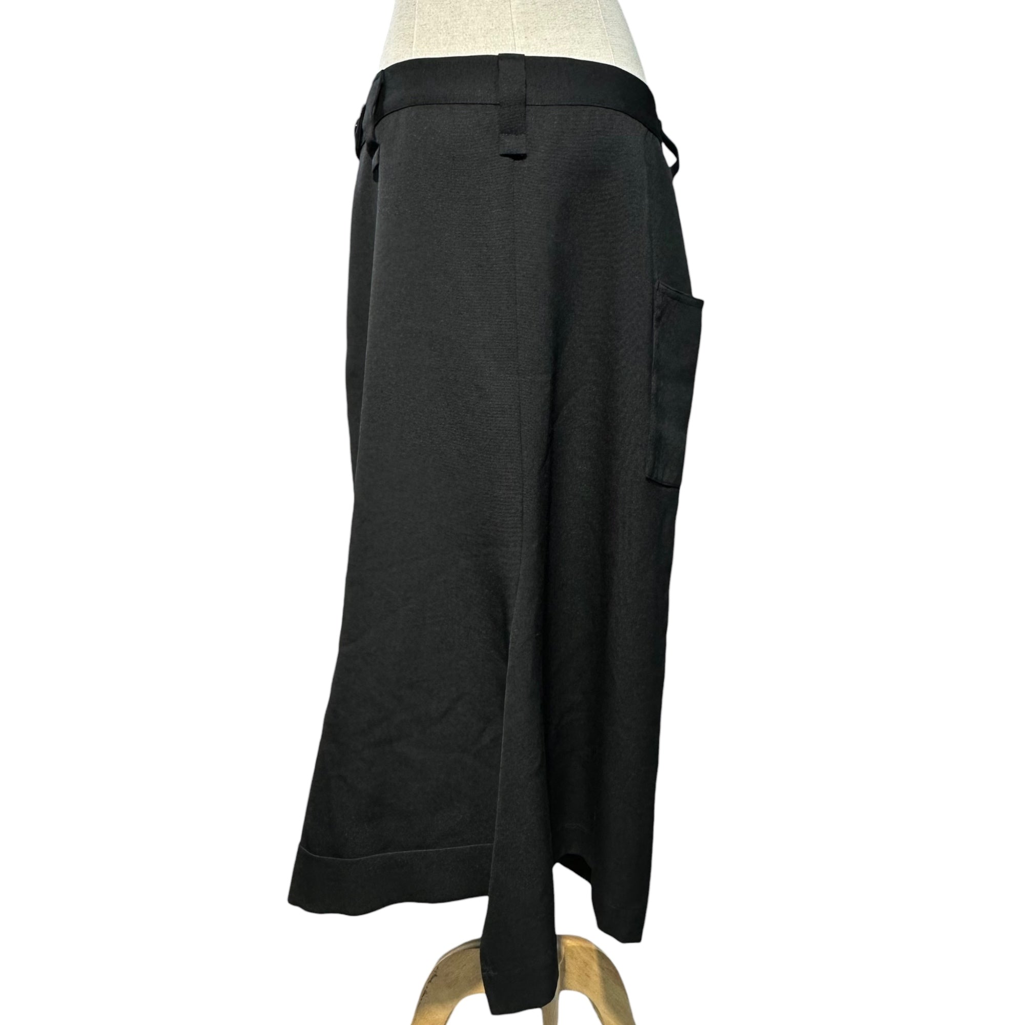 Y's(ワイズ) Dummy Pants Wool Skirt ダミー パンツ ウール スカート YL-S19-141 2(S～M程度) ブラック