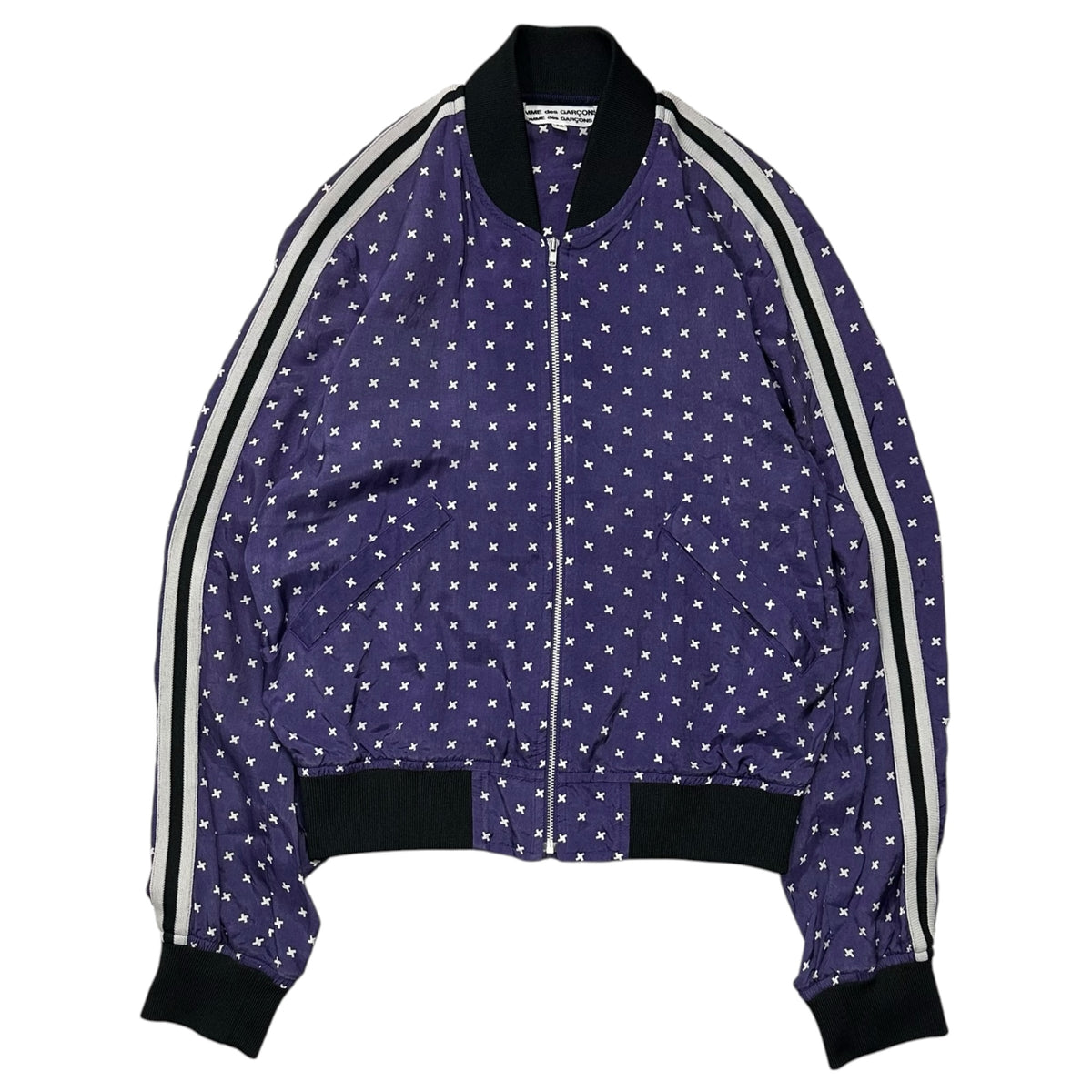 COMME des GARCONS COMME des GARCONS(コムデギャルソンコムデギャルソン) 2005SS Side Stripes Cupro Blouson サイドライン キュプラ ブルゾン RO-J009 M パープル AD2004 00's