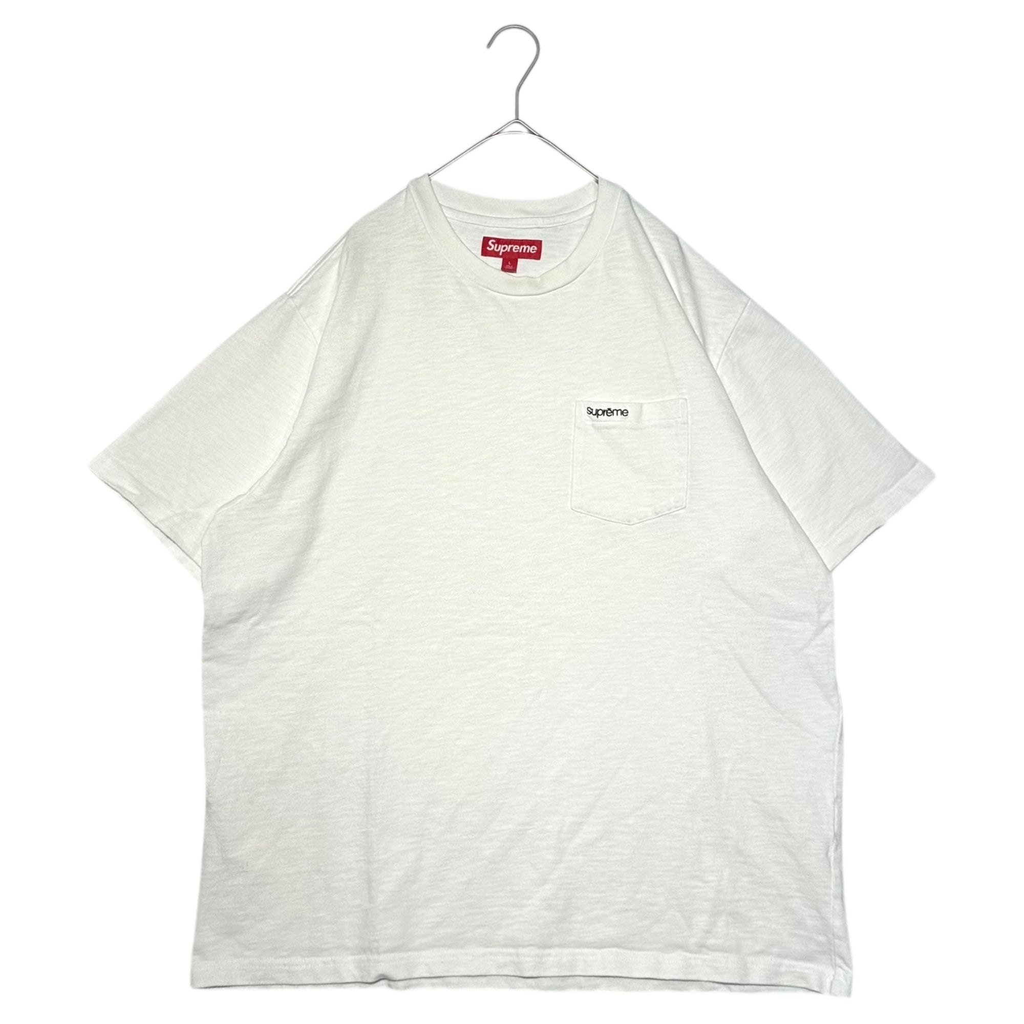SUPREME(シュプリーム) S/S Pocket Tee 半袖 ロゴ ポケット Tシャツ L ホワイト