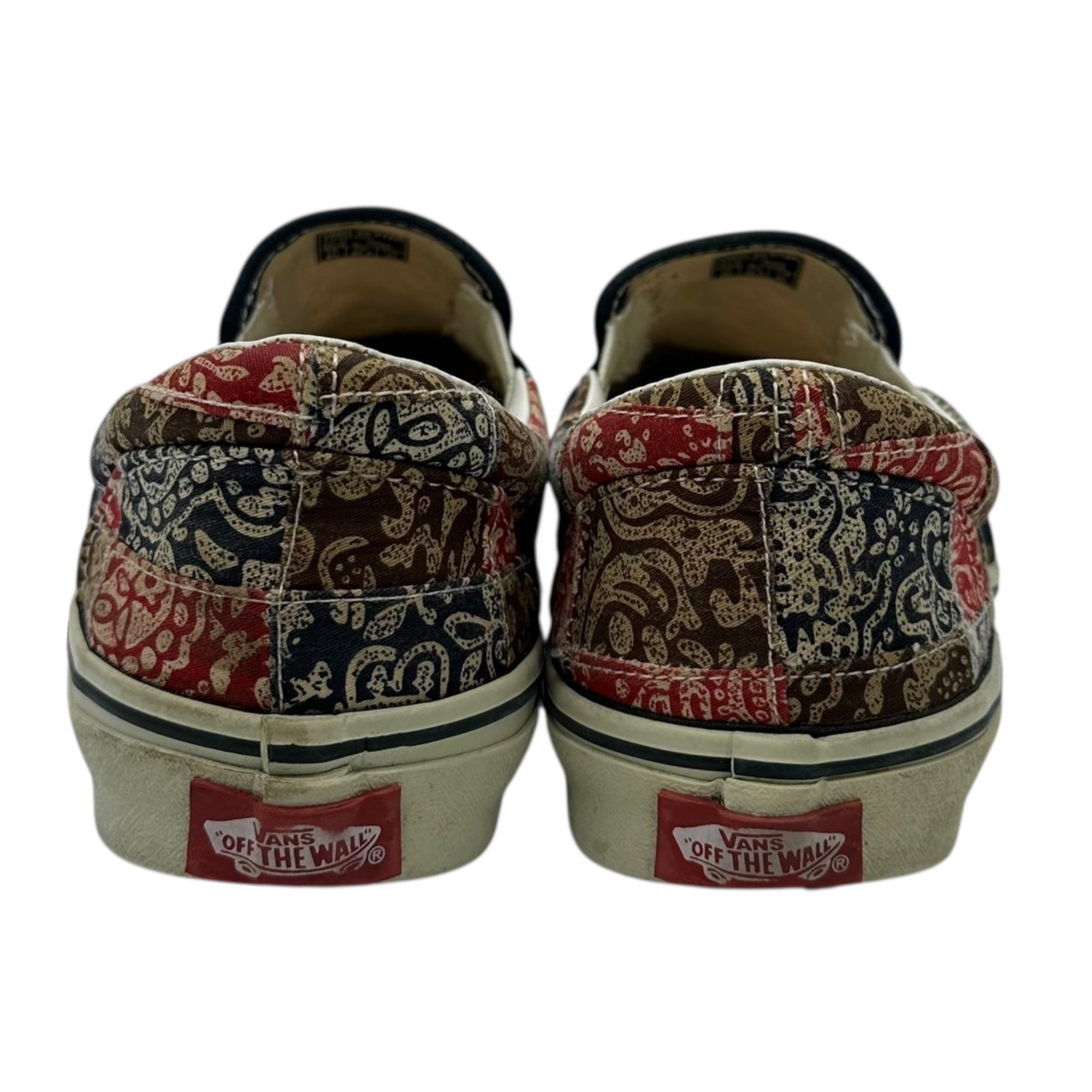 VANS(バンズ) Classic Slip-on クラシック スリッポン ペイズリー バンダナ パッチワーク 26.5cm レッド×ネイビー スニーカー