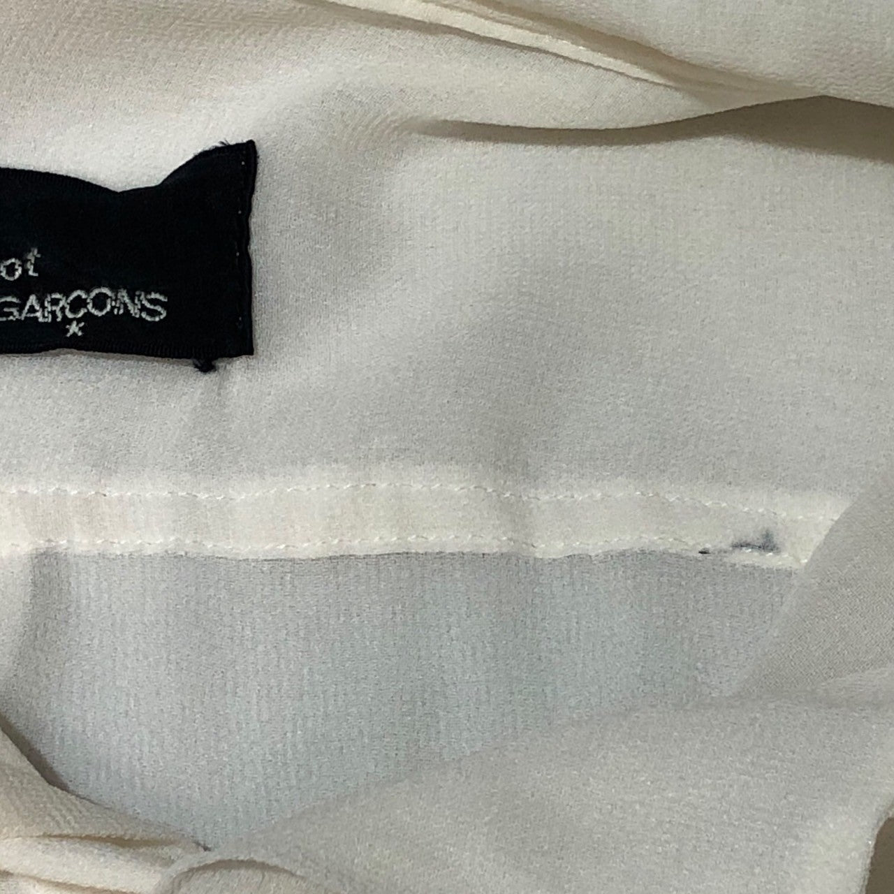 tricot COMME des GARCONS(トリココムデギャルソン) 80's see-through rayon shirt シースルーレーヨンシャツ TB-110020 表記なし(M程度) ホワイト AD1988