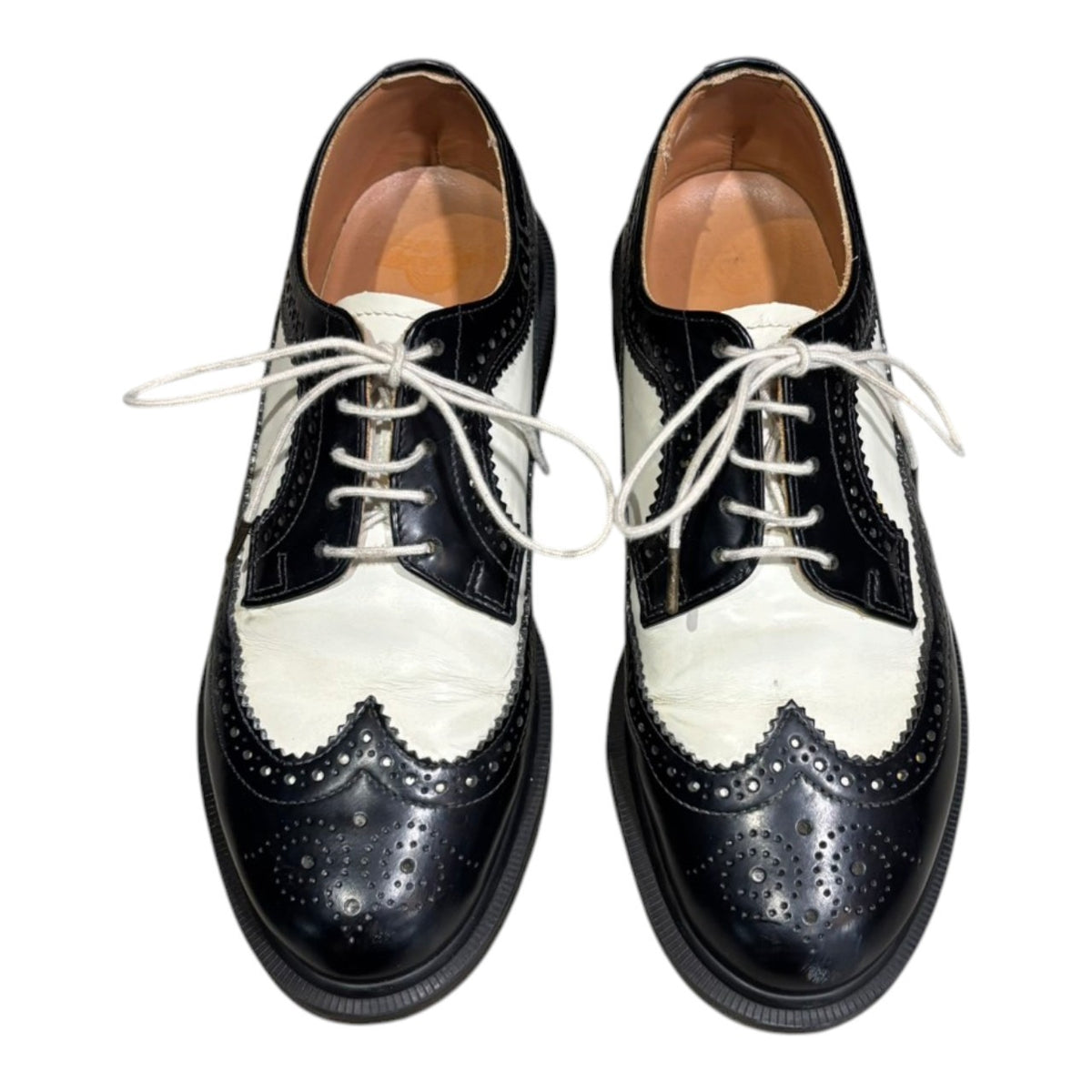 DR.MARTENS(ドクターマーチン) Made in England Wingtip Bicolor Shoes イングランド メイド ウイングチップ バイカラー シューズ 11883 26cm ブラック×ホワイト