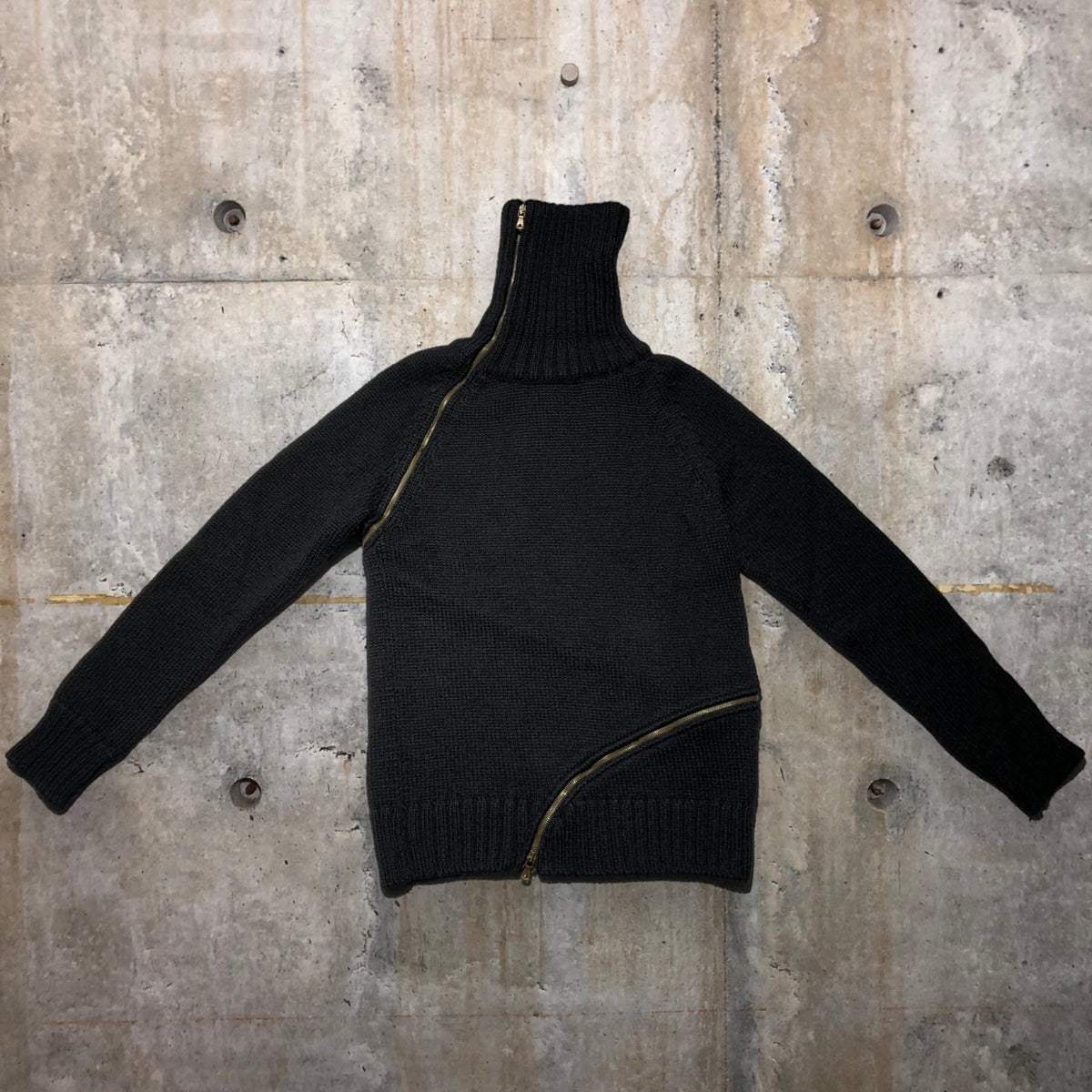 DOLCE&GABBANA◇ニット・セーター(厚手)/46/ウール/GRY/無地/M530  