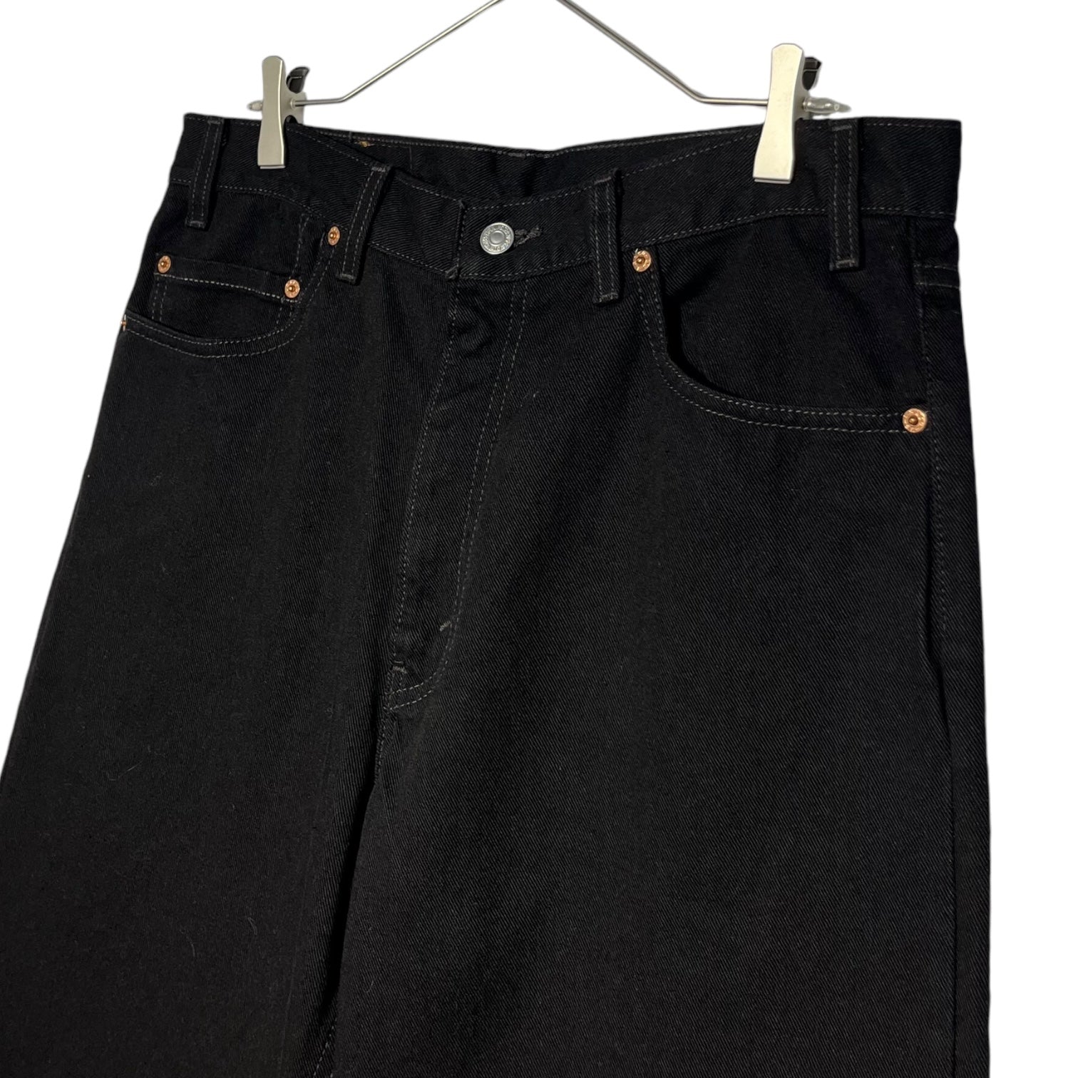 Levi's(リーバイス) 00's 550 USA製 Tapered black denim pants テーパード ブラック デニム パンツ 00550-0260 W36 / L30 ブラック 2000年製造 裏ボタン554