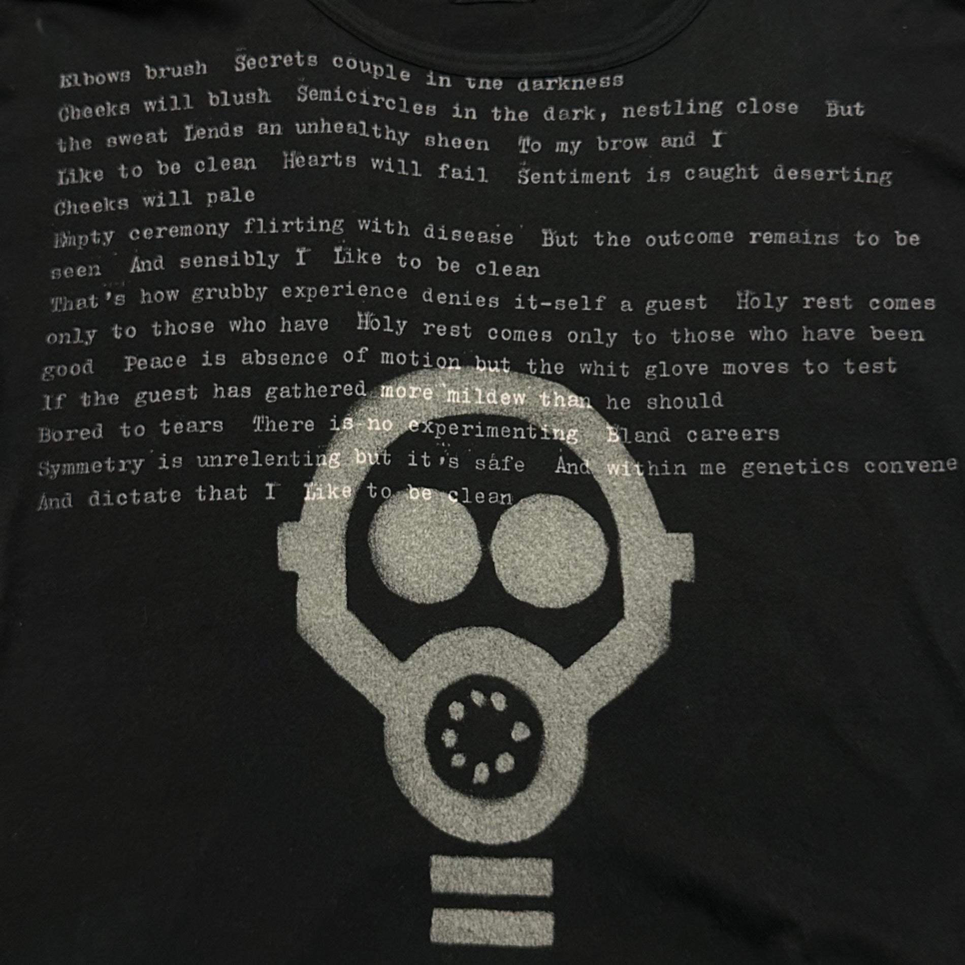 MILKBOY(ミルクボーイ) 2000's Hem-Zip Gas Mask L/S T-Shirt 裾ジップ ガスマスク 長袖 Tシャツ FREE ブラック×ホワイト
