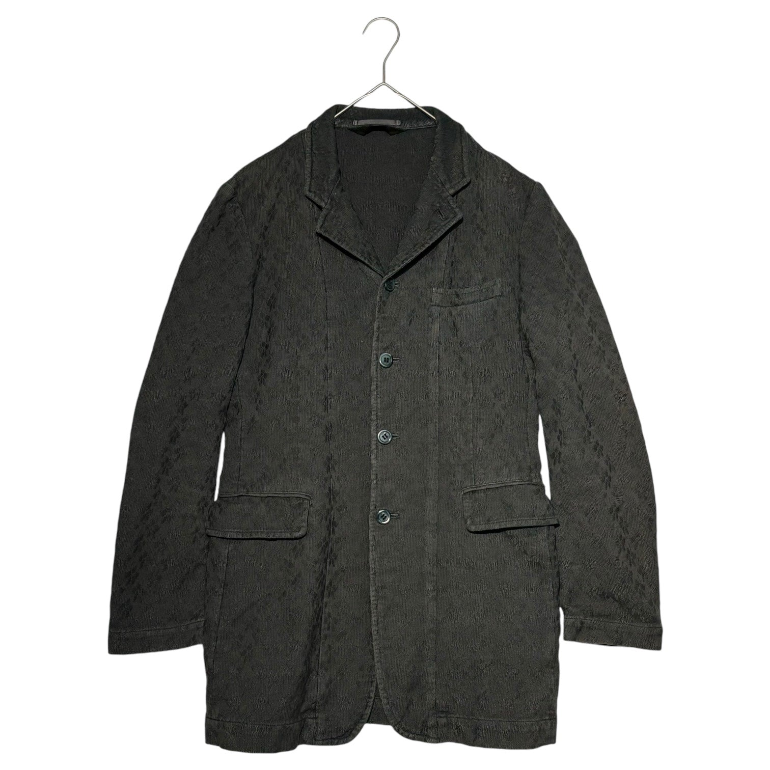 COMME des GARCONS HOMME PLUS(コムデギャルソンオムプリュス) 00SS Jacquard 4B tailored jacket ゴブラン期 ジャガード テーラード ジャケット PJ-10040M M ブラック AD1999