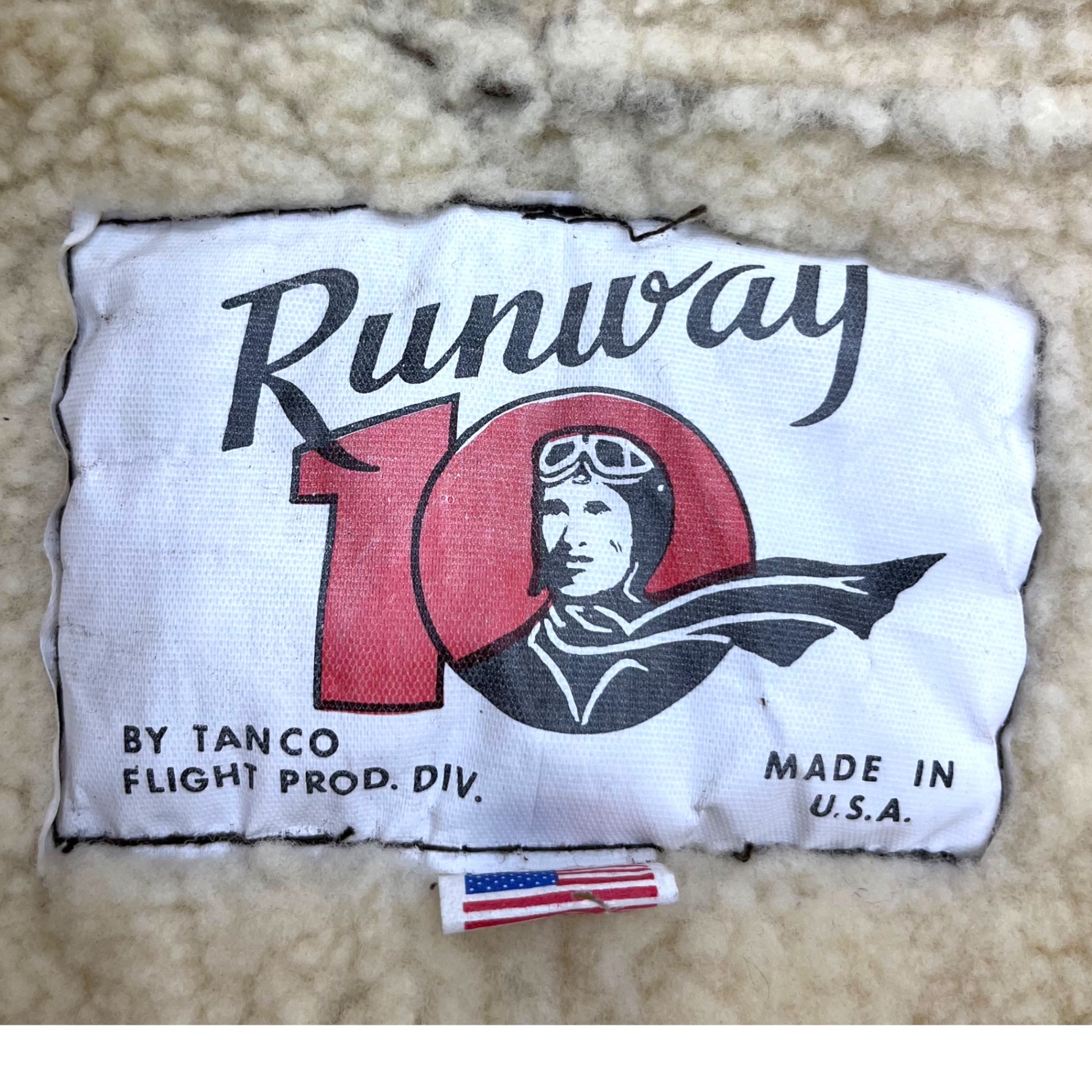 RUNWAY BY TANCO(ランウェイバイタンコ) B3 Shearling flight jacket ムートン フライト ジャケット 38(M) ブラウン ミリタリー ボア  USA製